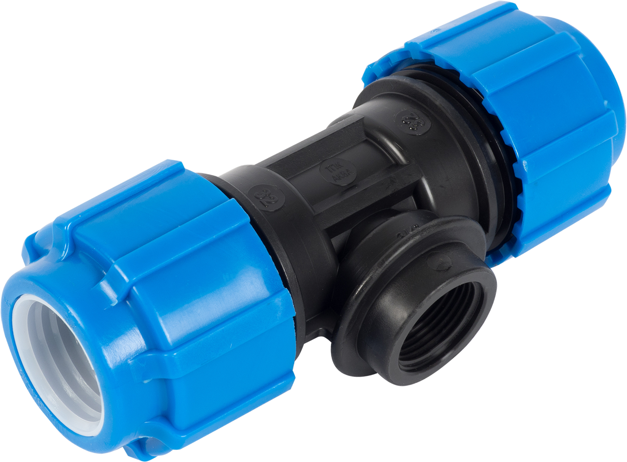 Изображение товара Тройник комбинированный ТПК-Аква 32x3/4"x32 мм ВР полипропилен