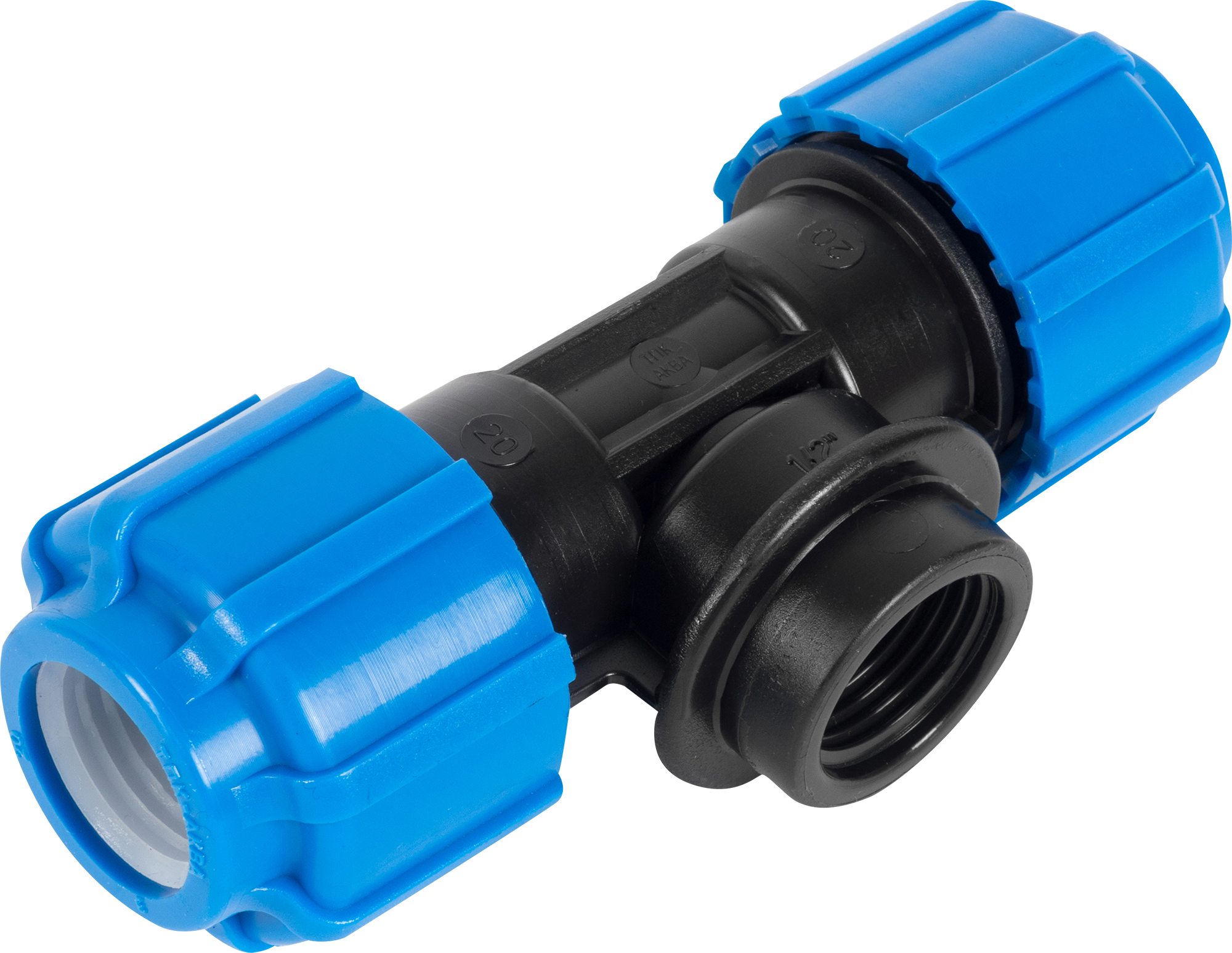 Изображение товара Тройник комбинированный ТПК-Аква 20x1/2"x20 мм для водопровода - Россия