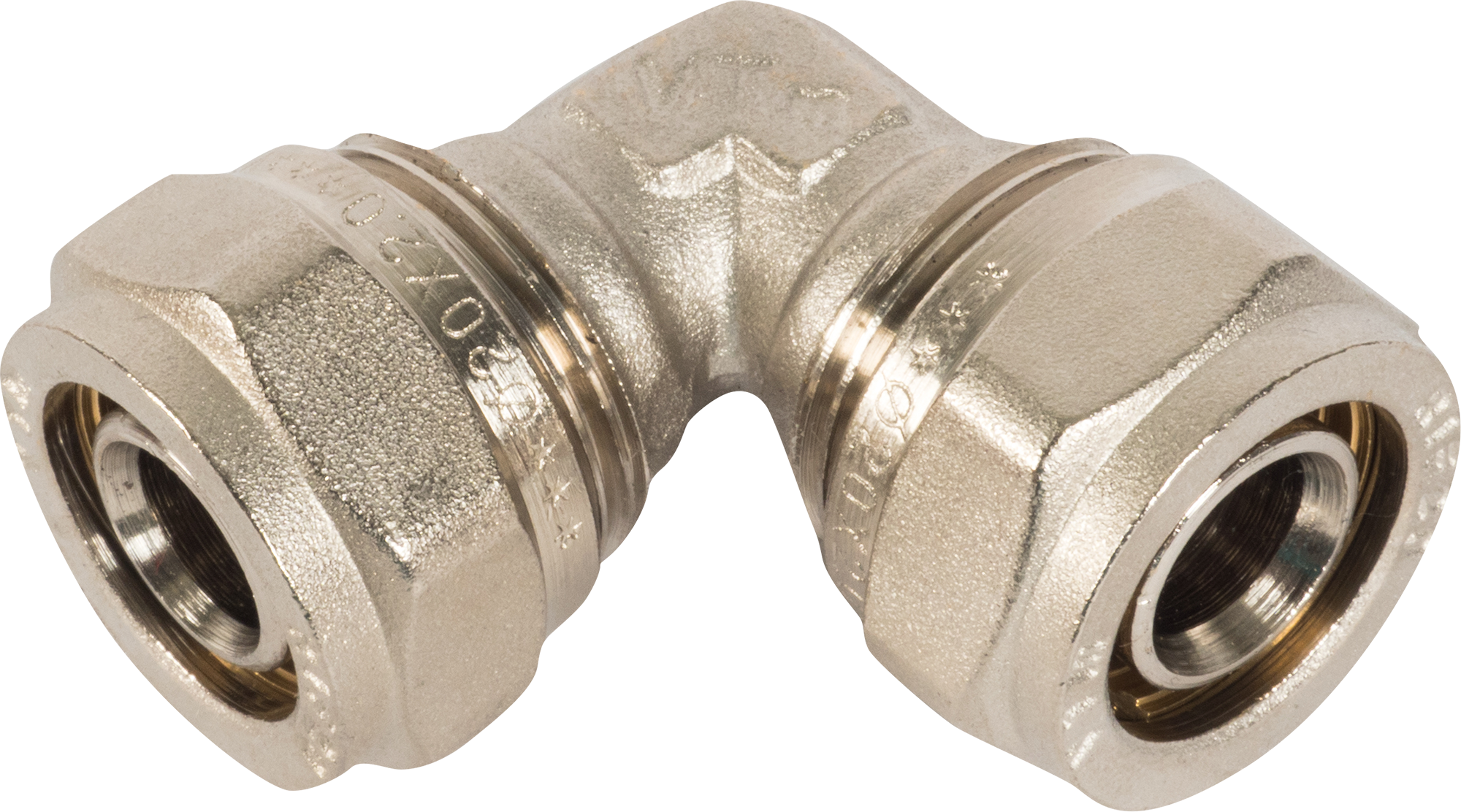 Изображение товара Угол 90° Valtec 20 мм латунь VTM.351 соединение труб металлопластик