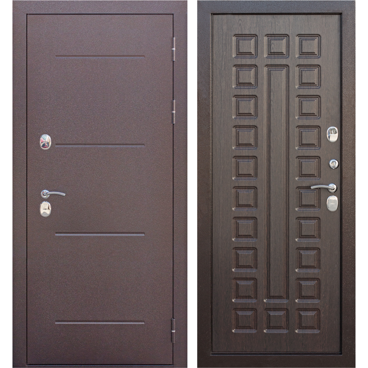 Изображение товара Входная металлическая дверь Isoterma 11 см, правая, антик венге, толщина 110 мм