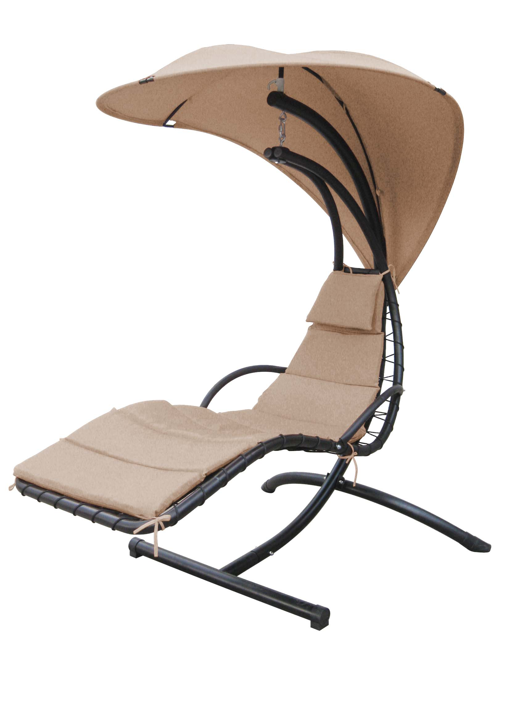 Изображение товара Шезлонг из металла и полиэтилена с водоотталкивающей подушкой