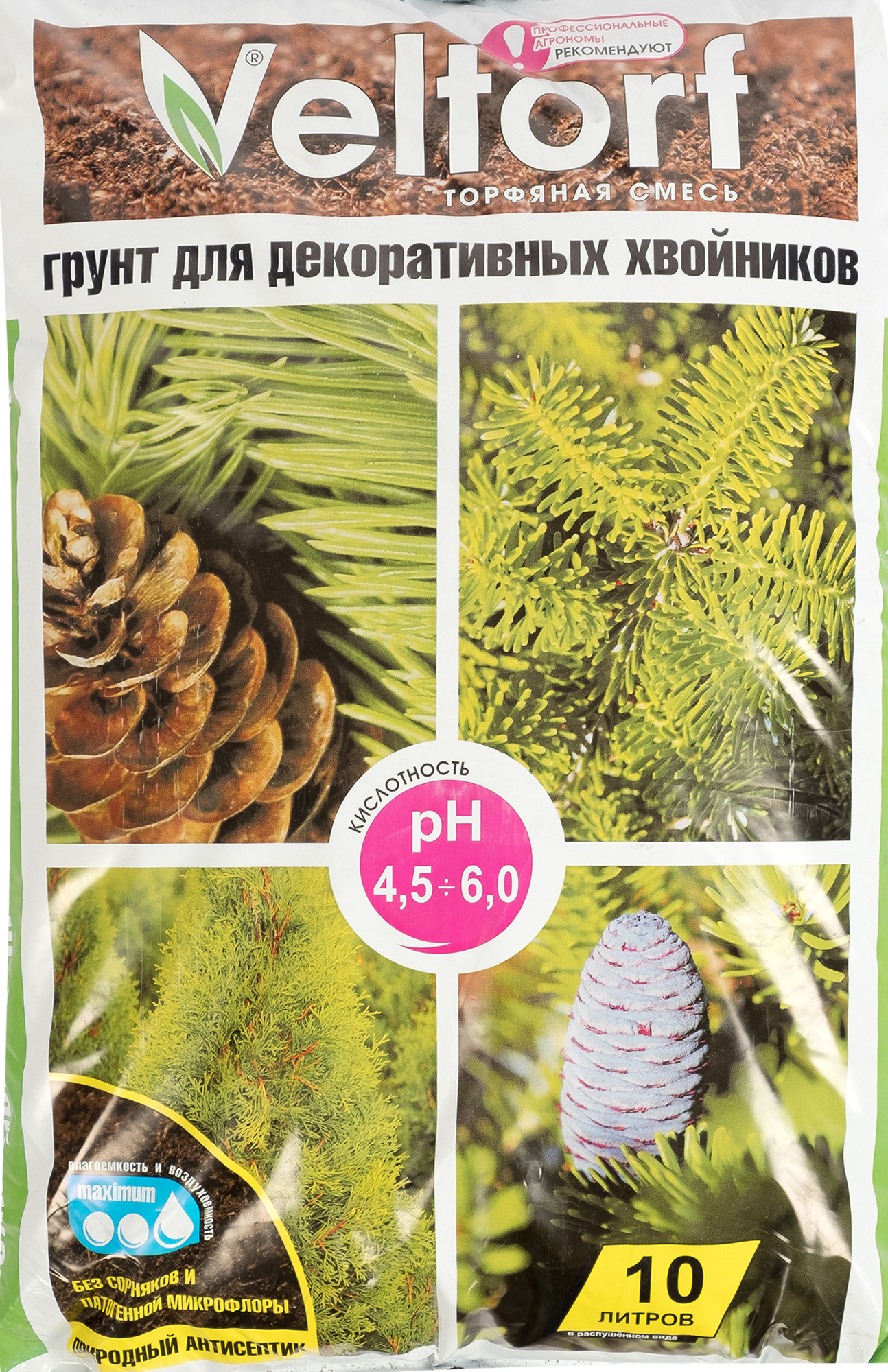 Изображение товара Грунт Veltorf для декоративных хвойников 10 л