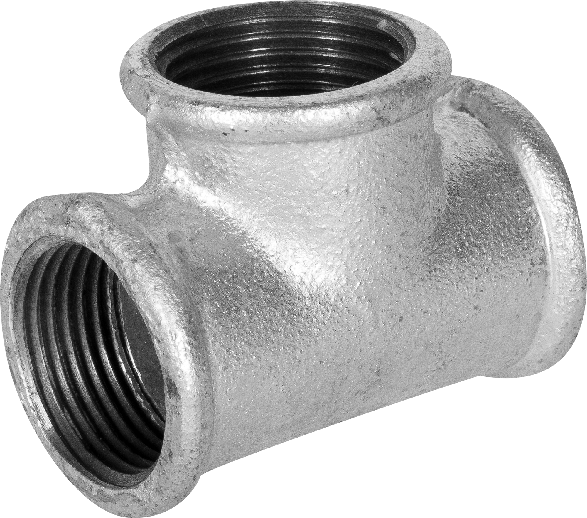 Изображение товара Чугунный тройник 1 дюйм с внутренней резьбой ВР для водопровода и отопления