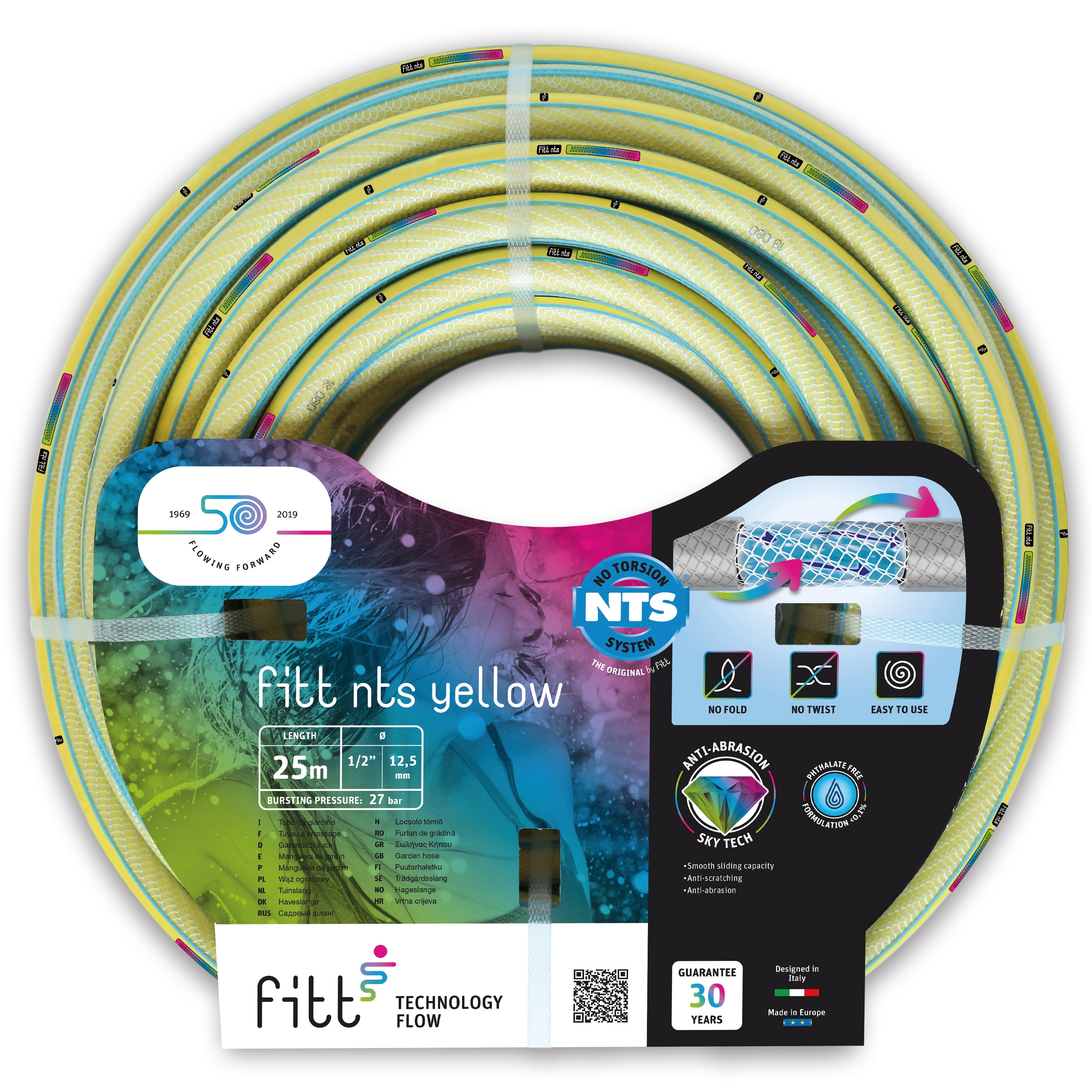 Изображение товара Шланг для полива Fitt 12.5 мм 25 м цвет жёлтый