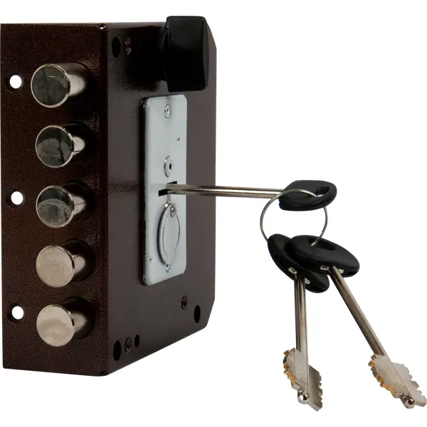 Замок накладной ЗН4 032.0.1 для правых дверей цвет коричневый