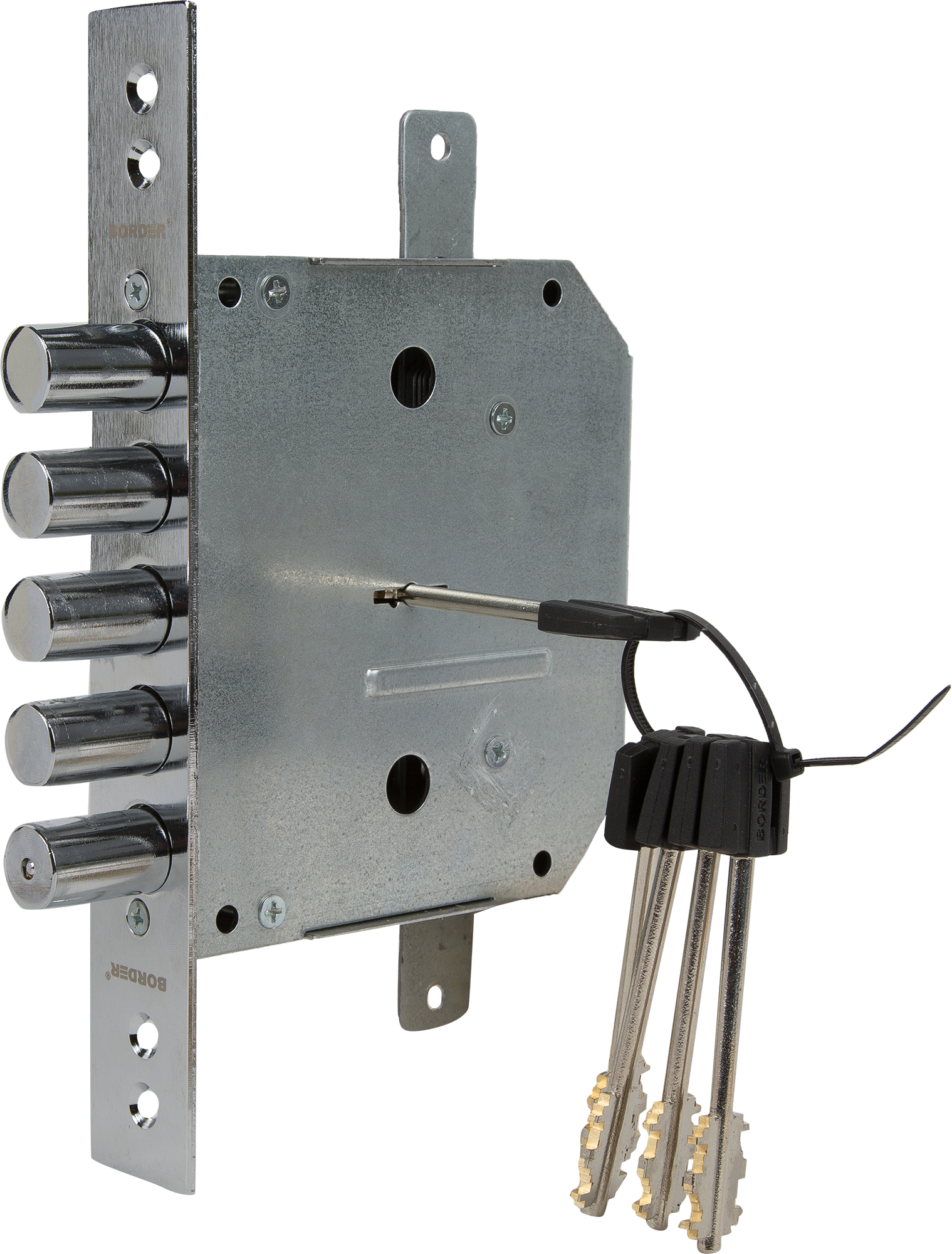 Замок врезной Border 72201-ЗВ8-6КП5Т/15, цвет хром