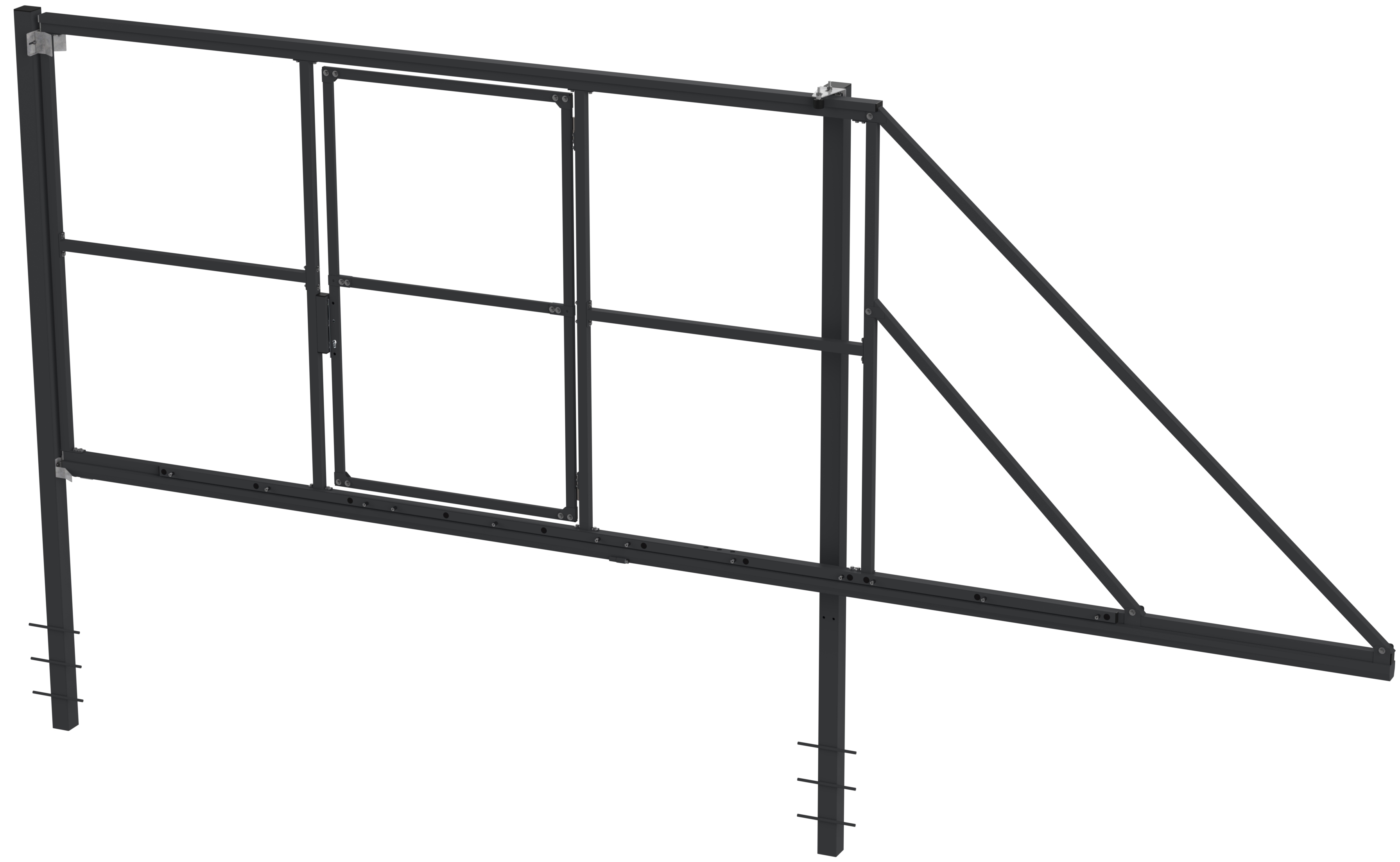 ВоротаФортсборные3.5x2.0м,скалиткой