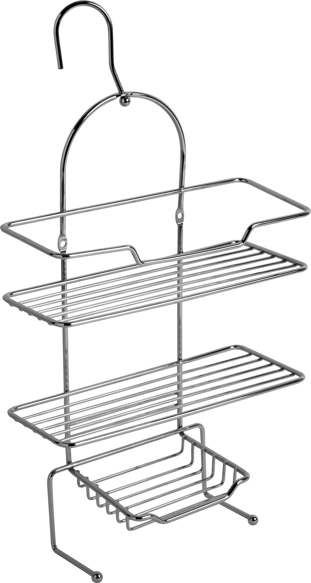 Изображение товара Полка для ванной FIXSEN трехъярусная на крюках из стали хром