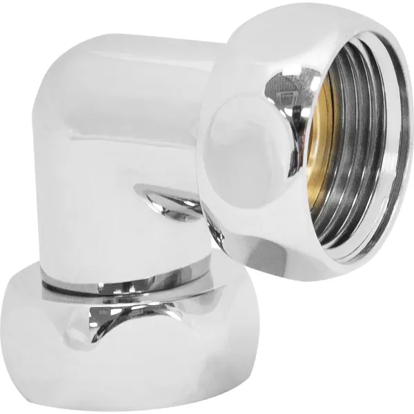 Комплект фитингов угловой гайка-гайка 1"х1" ВР латунь