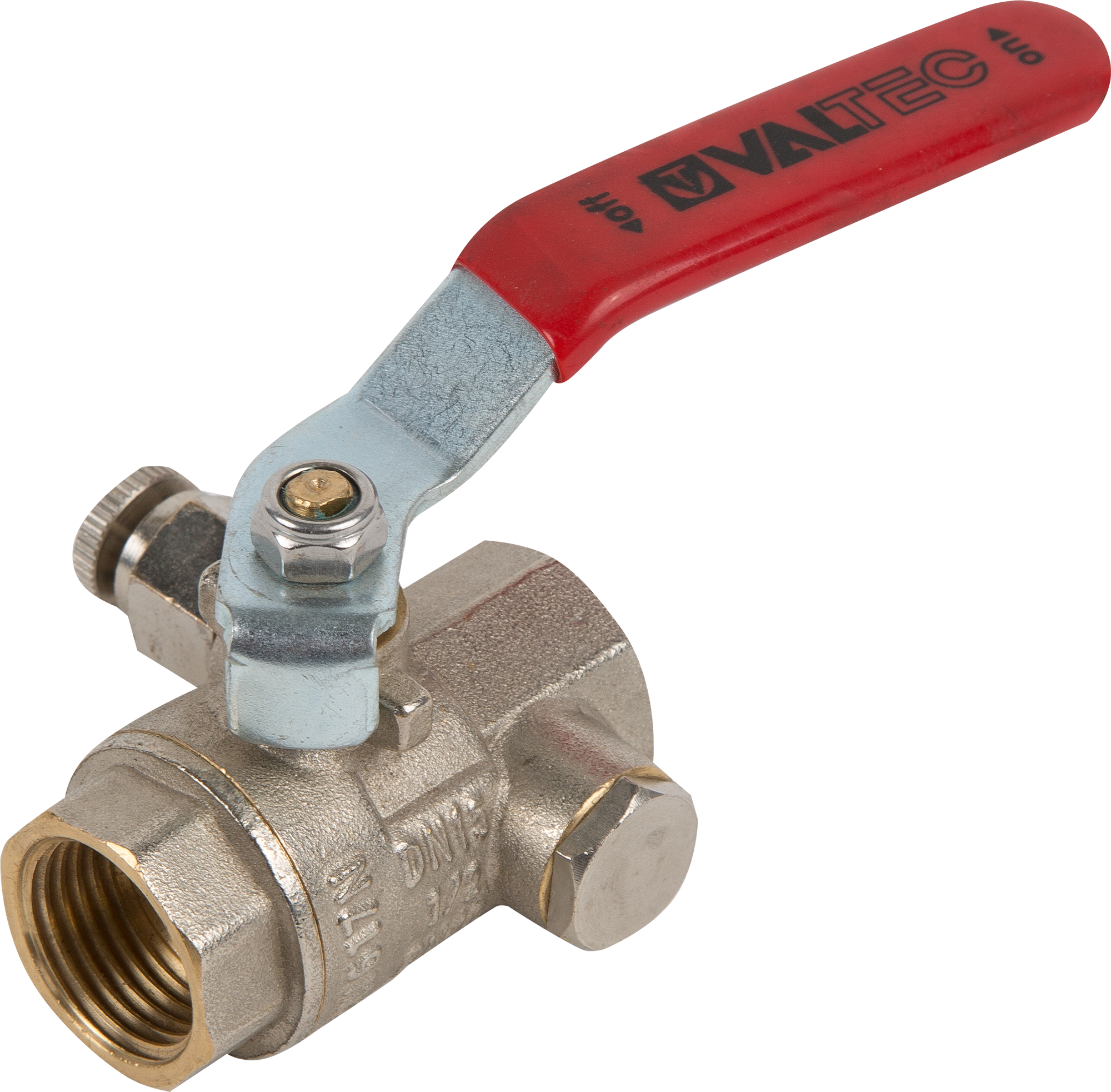 Кран шаровой прямой Valtec DN15 PN16 1/2" ВР латунь ручка флажок