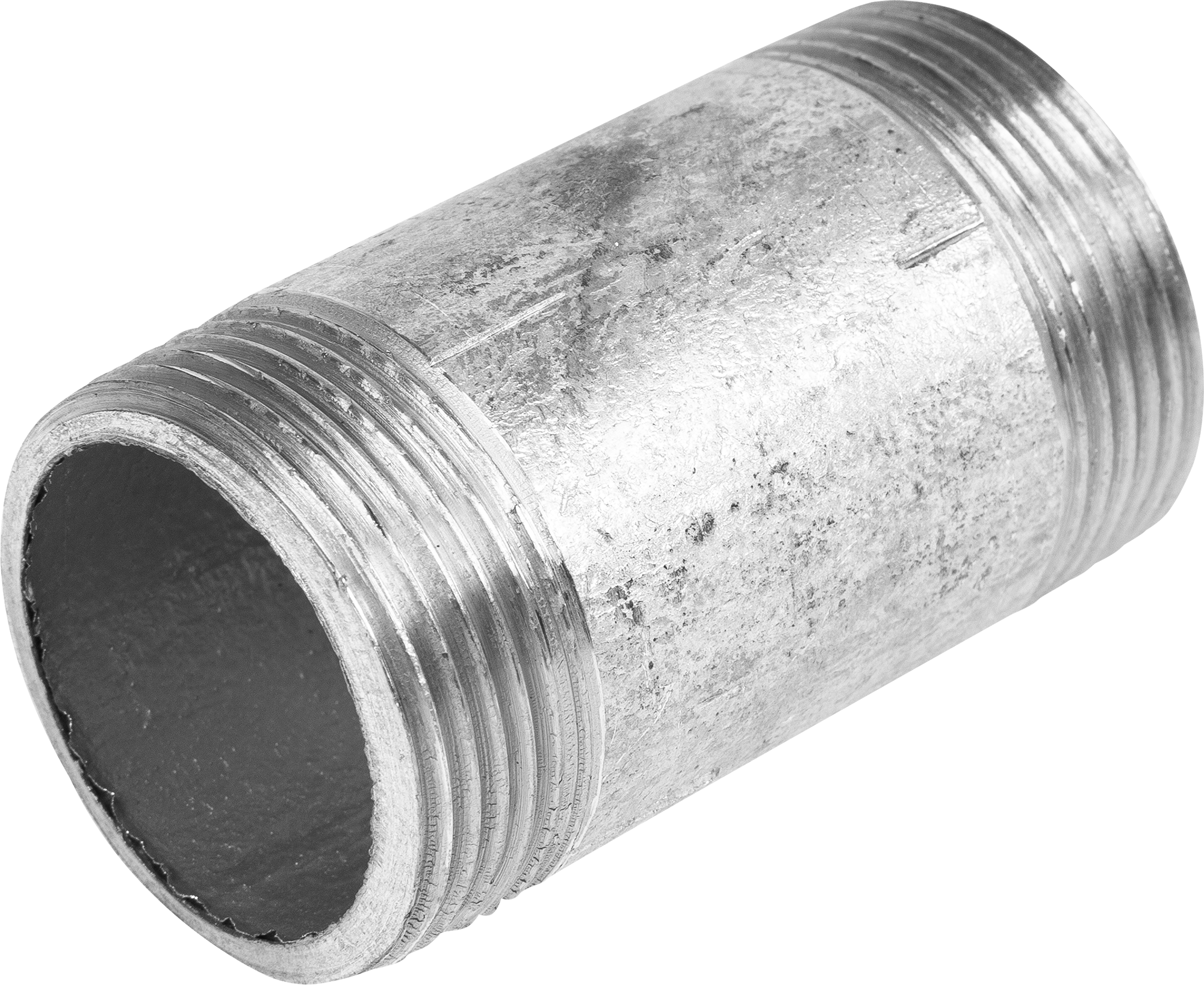 Изображение товара Оцинкованный стальной бочонок 1 1/4 дюйм 60 мм резьба наружная усиленный
