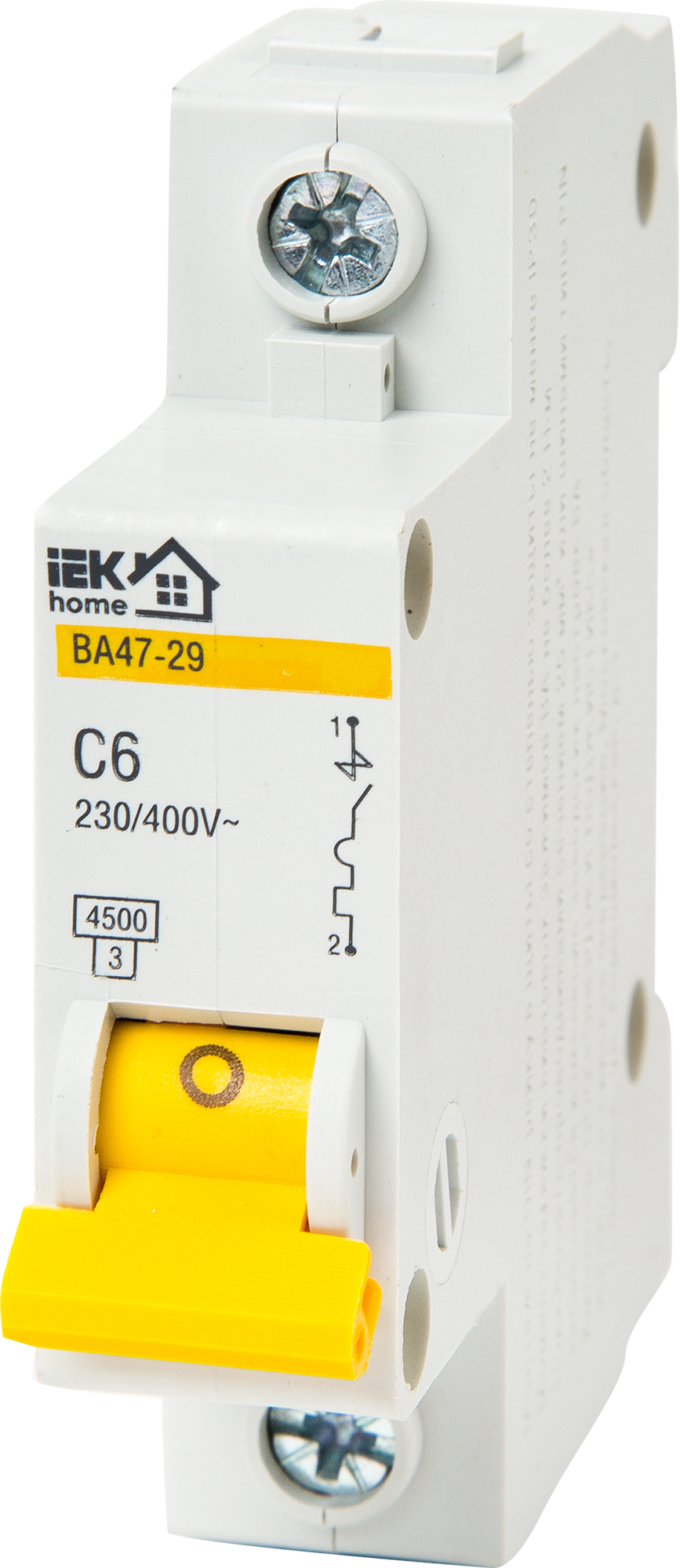 Изображение товара Автоматический выключатель IEK Home ВА47-29 6А 4,5кА IP20