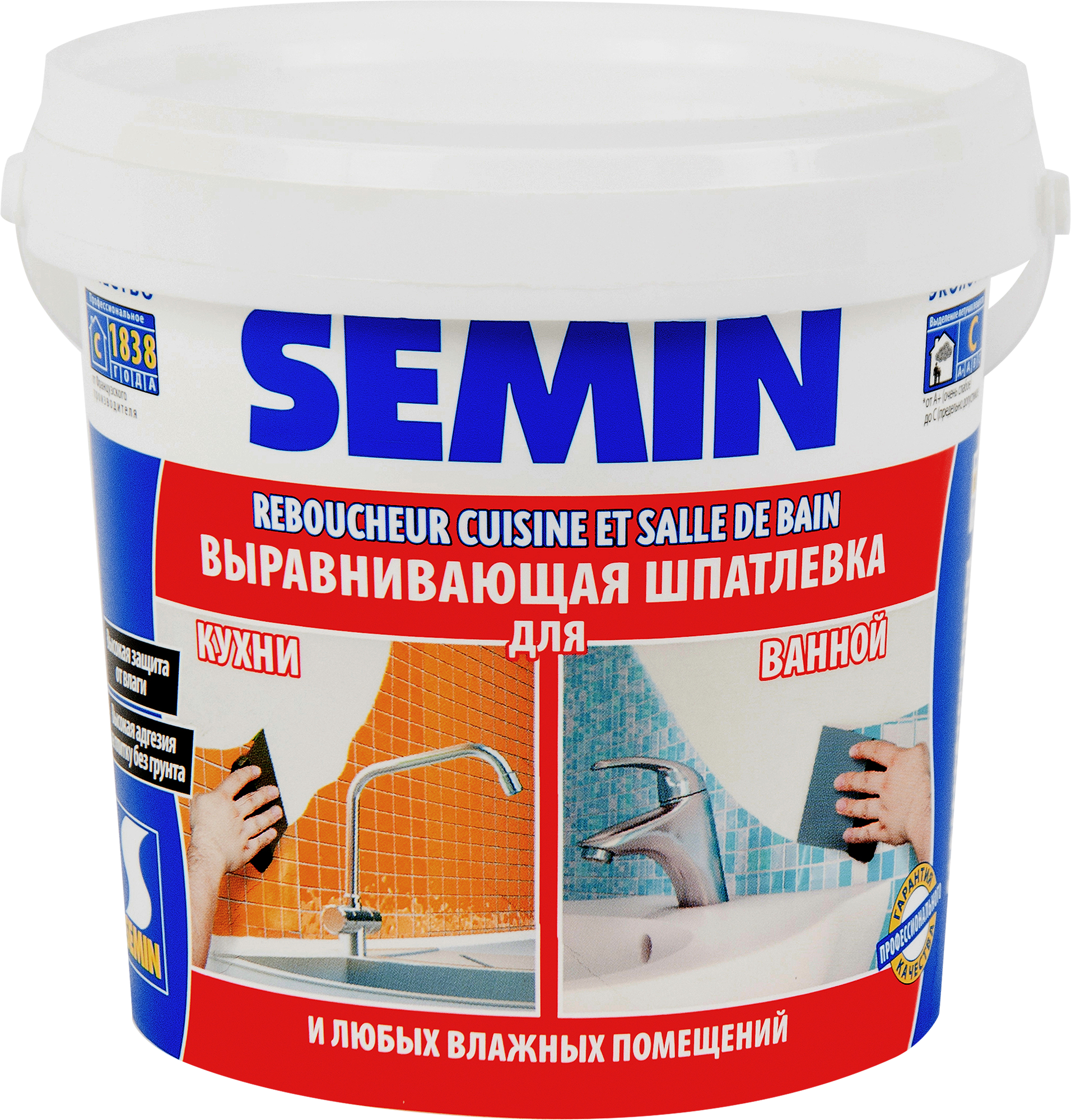 Изображение товара Шпаклёвка влагостойкая выравнивающая Semin 1.5 кг