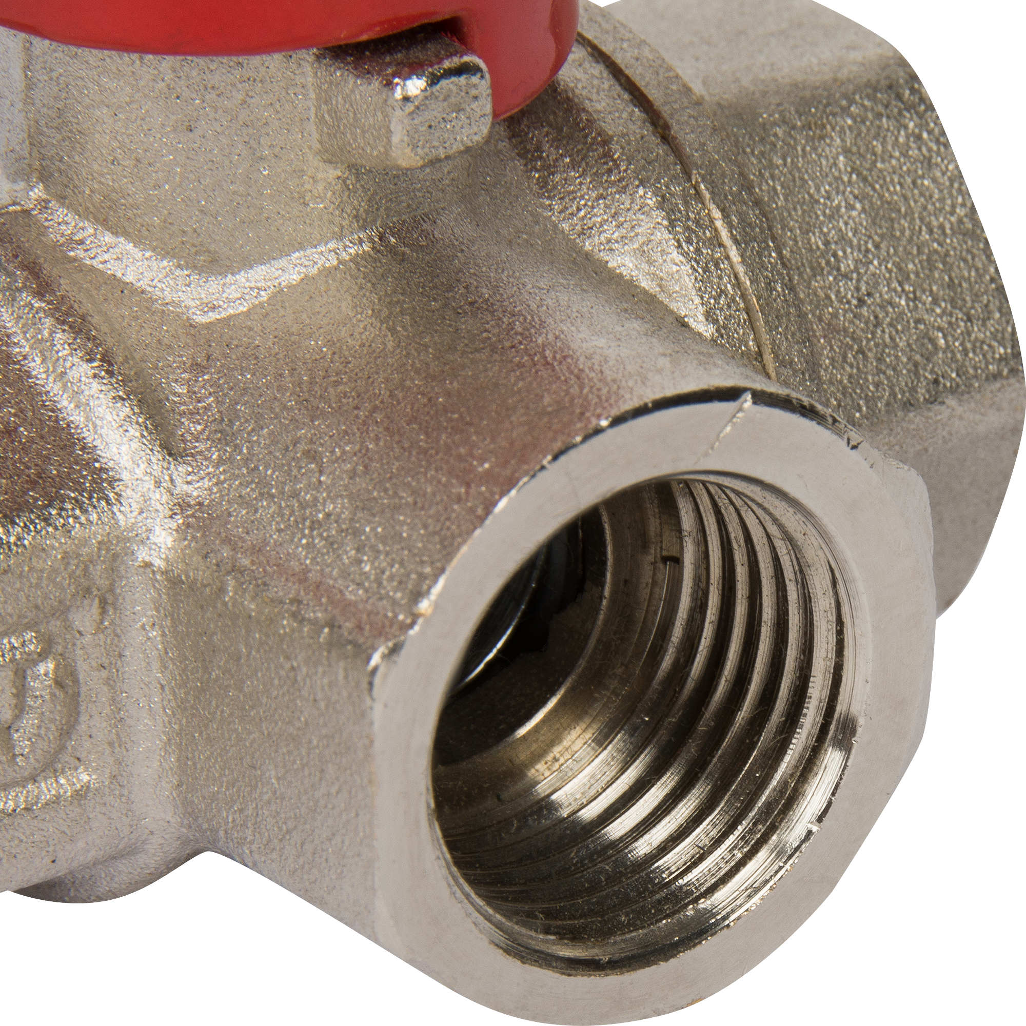 Кран трехходовой Т-образный Valtec DN16 PN40 1/2" ВР латунь ручка рычаг - 3