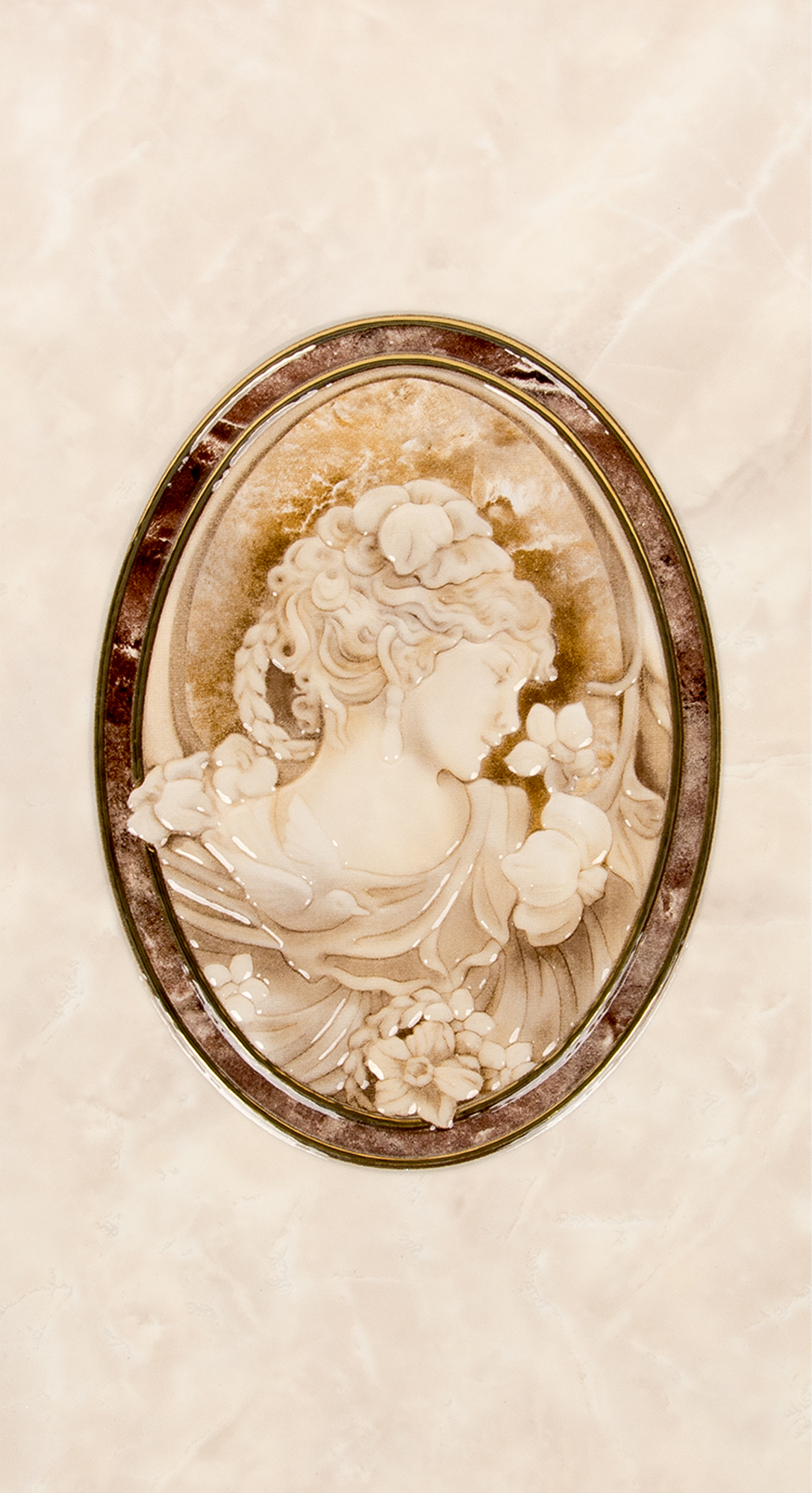 Изображение товара Декор Pietra 23x40 см коричневый для ванной комнаты