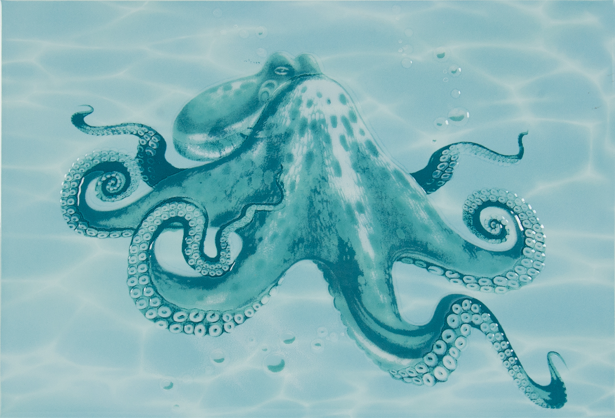 Изображение товара Декор Лагуна Осьминог 24.9х36.4 см для оформления ванной коллекции Лагуна