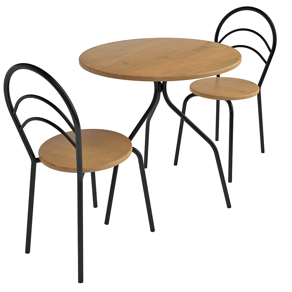 Изображение товара Набор садовой мебели Tet-a-tet круглый стол из дерева 70х70х69 см на 1 человека