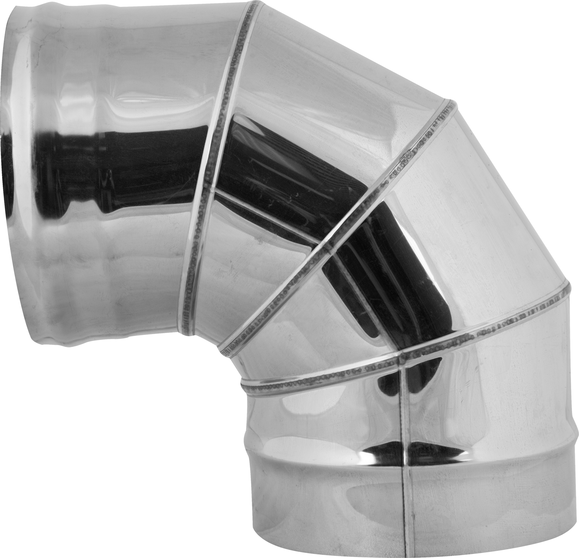 Изображение товара Сэндвич-колено Corax 90 430/0.8 мм D120x200 мм для дымохода