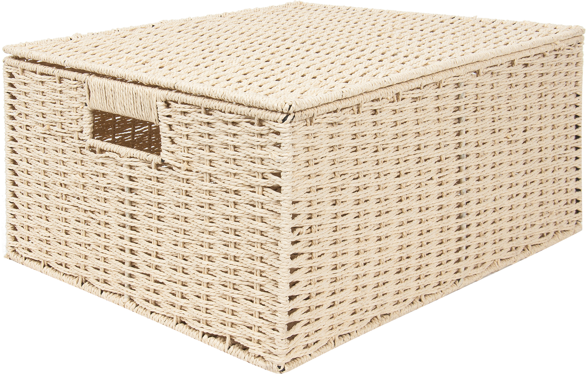 Изображение товара Корзина для хранения 45x21x33 см из бамбукового волокна с крышкой и ручками