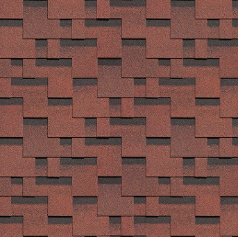 Гибкая черепица Docke Pie Евразия лабиринт красный 3 м²