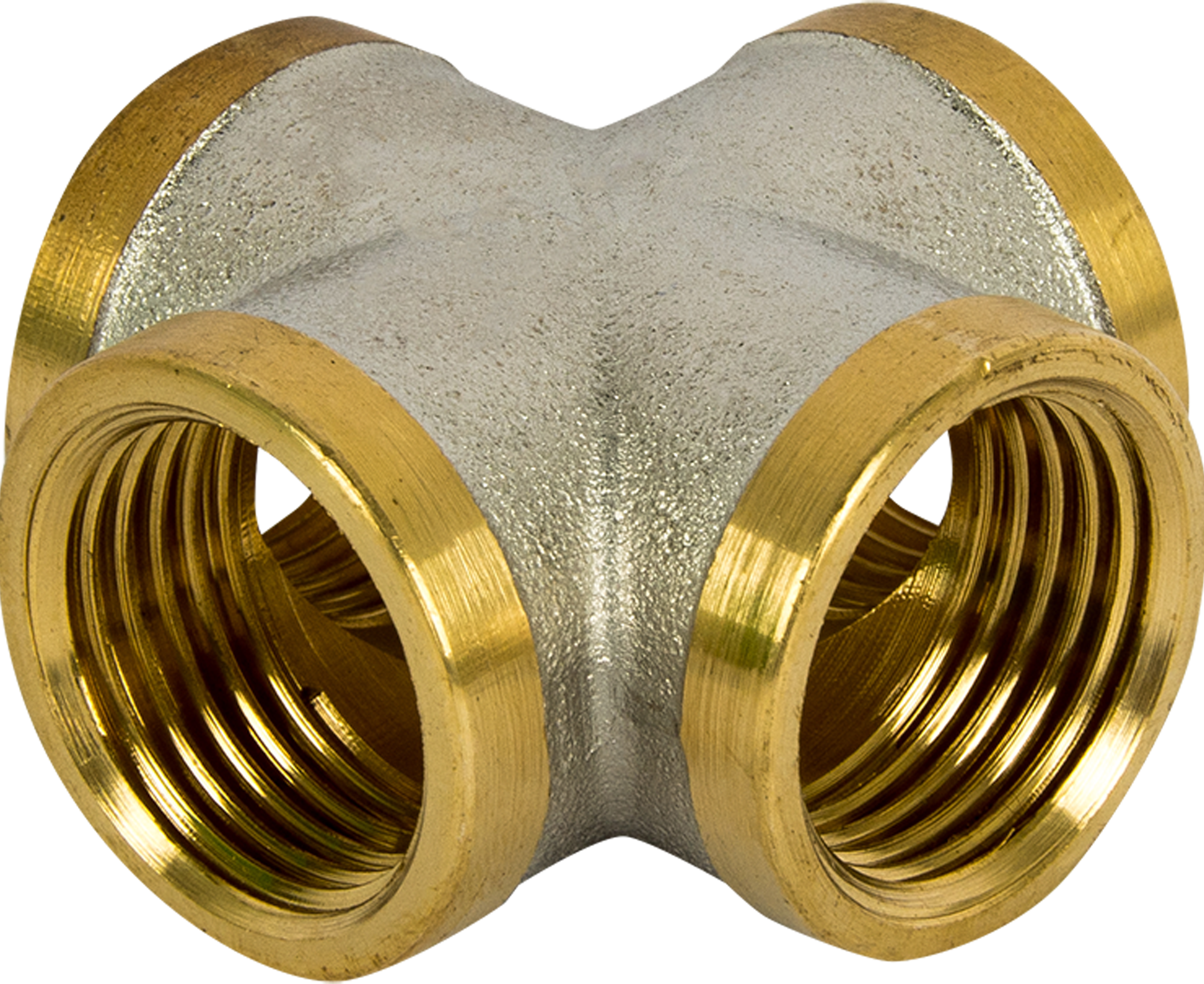 Изображение товара Крестовина 1/2"x1/2"x1/2"x1/2" ВР латунь 027-8906