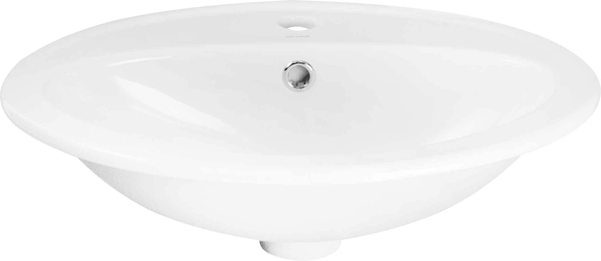 Изображение товара Раковина Cersanit Calla 54 см для тумбы из фарфора с переливом и отверстие под смеситель