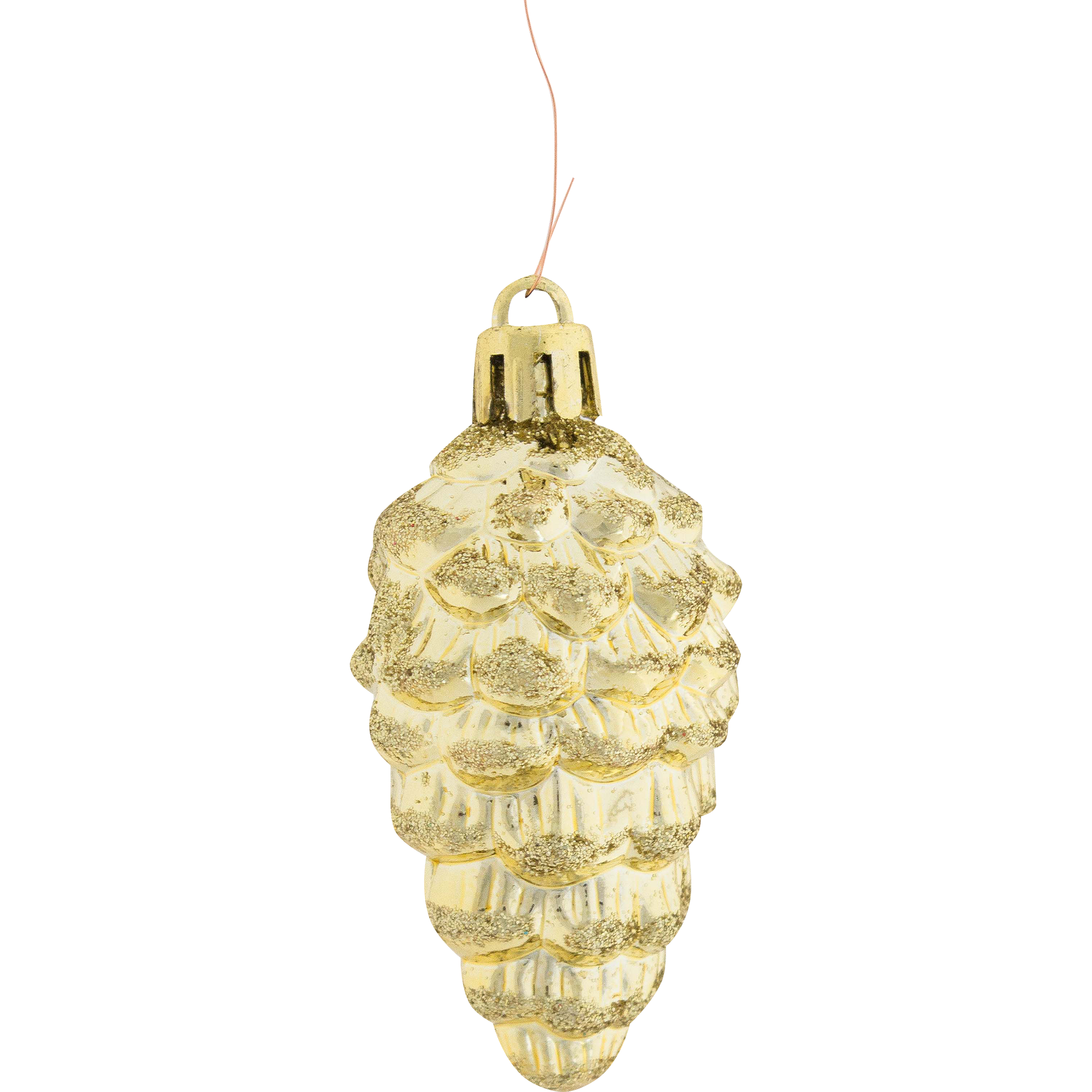 Изображение товара Набор ёлочных украшений «Шишки», 6 см, цвет золото, 12 шт.