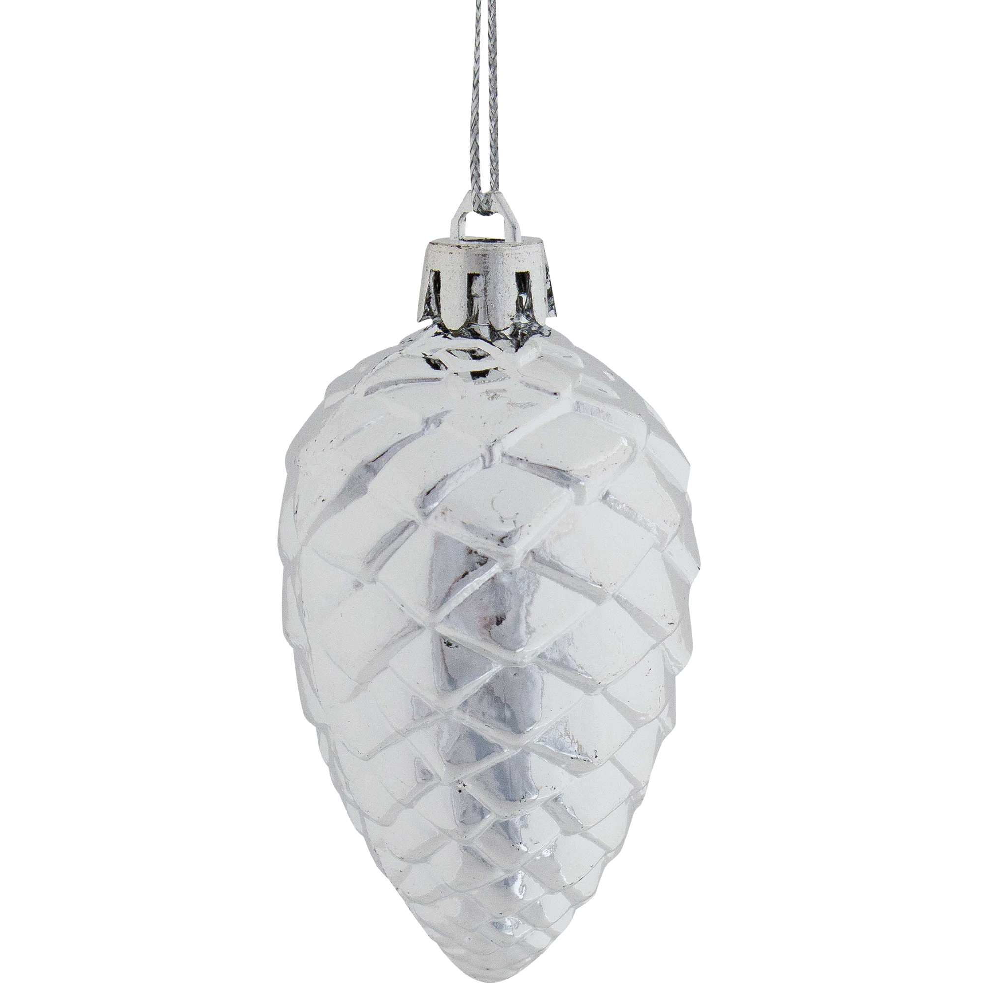 Изображение товара Набор ёлочных украшений «Шишки», 6 см, цвет серебро, 12 шт.