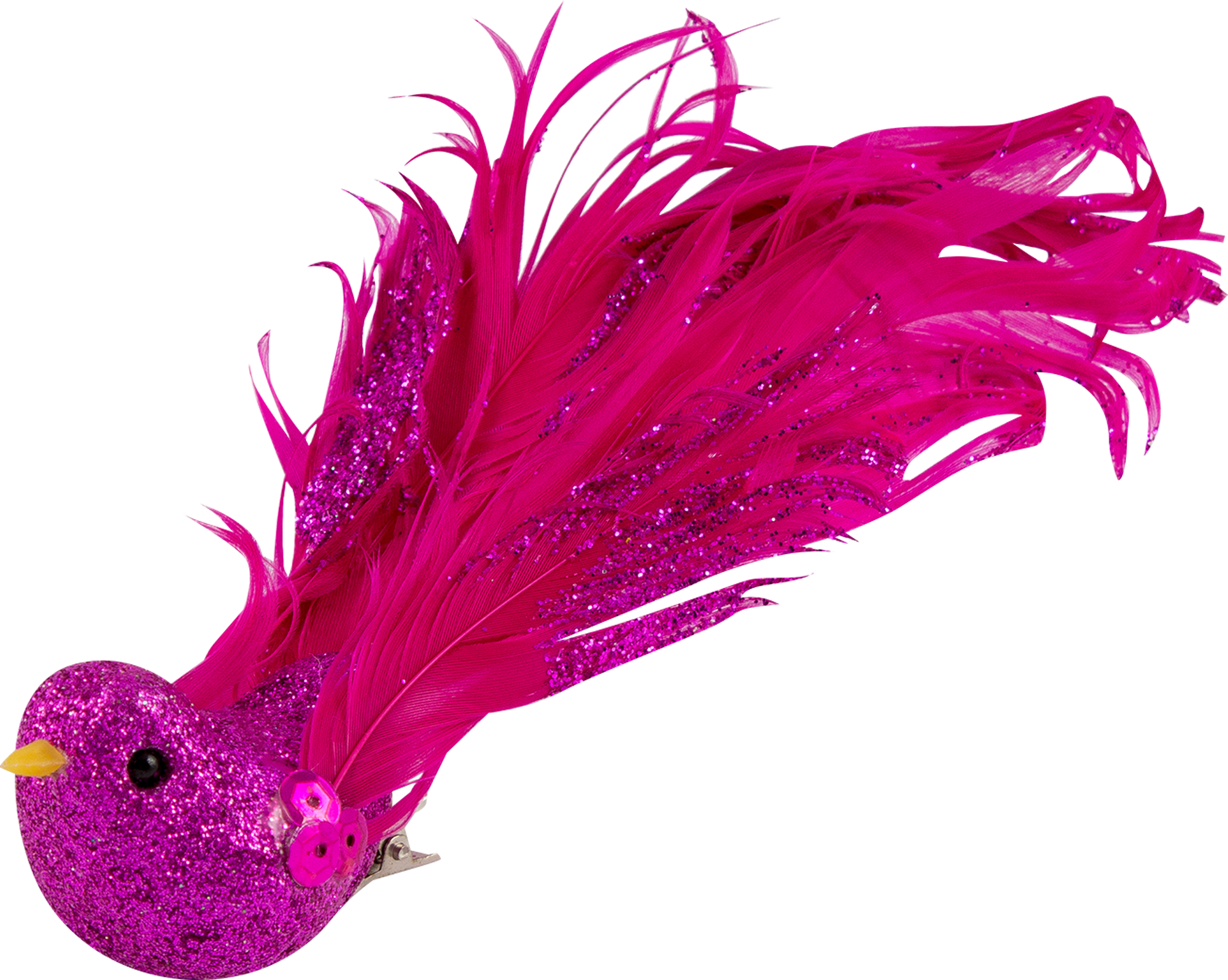 Изображение товара Ёлочное украшение «Птица на прищепке» цвет розовый