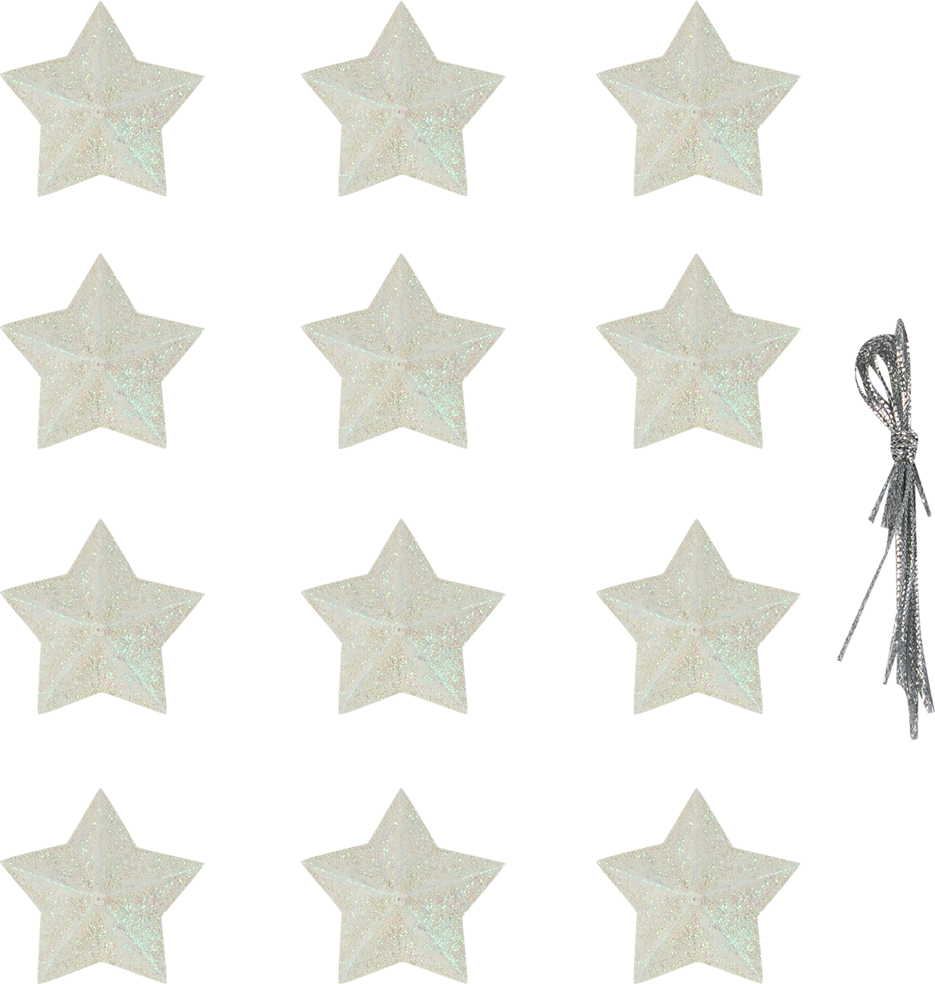 Изображение товара Набор ёлочных украшений Звёздочки из парчи 12 шт 4.5 см для новогоднего декора