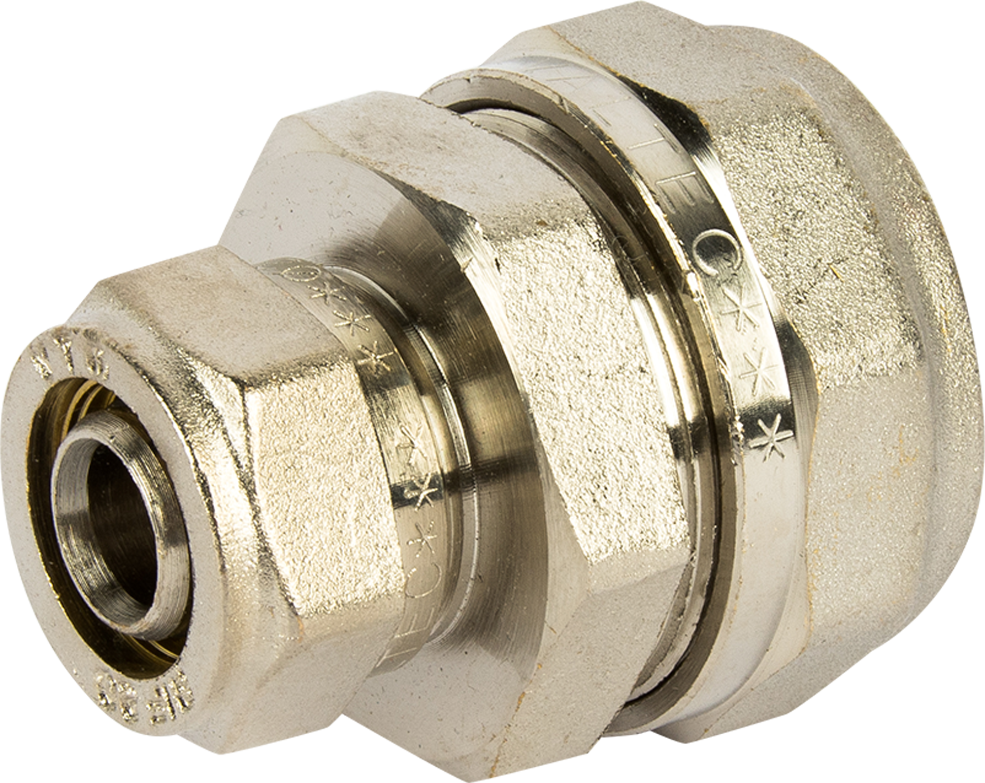 Изображение товара Муфта переходная Valtec 32x20 мм латунь никелированная для водоснабжения