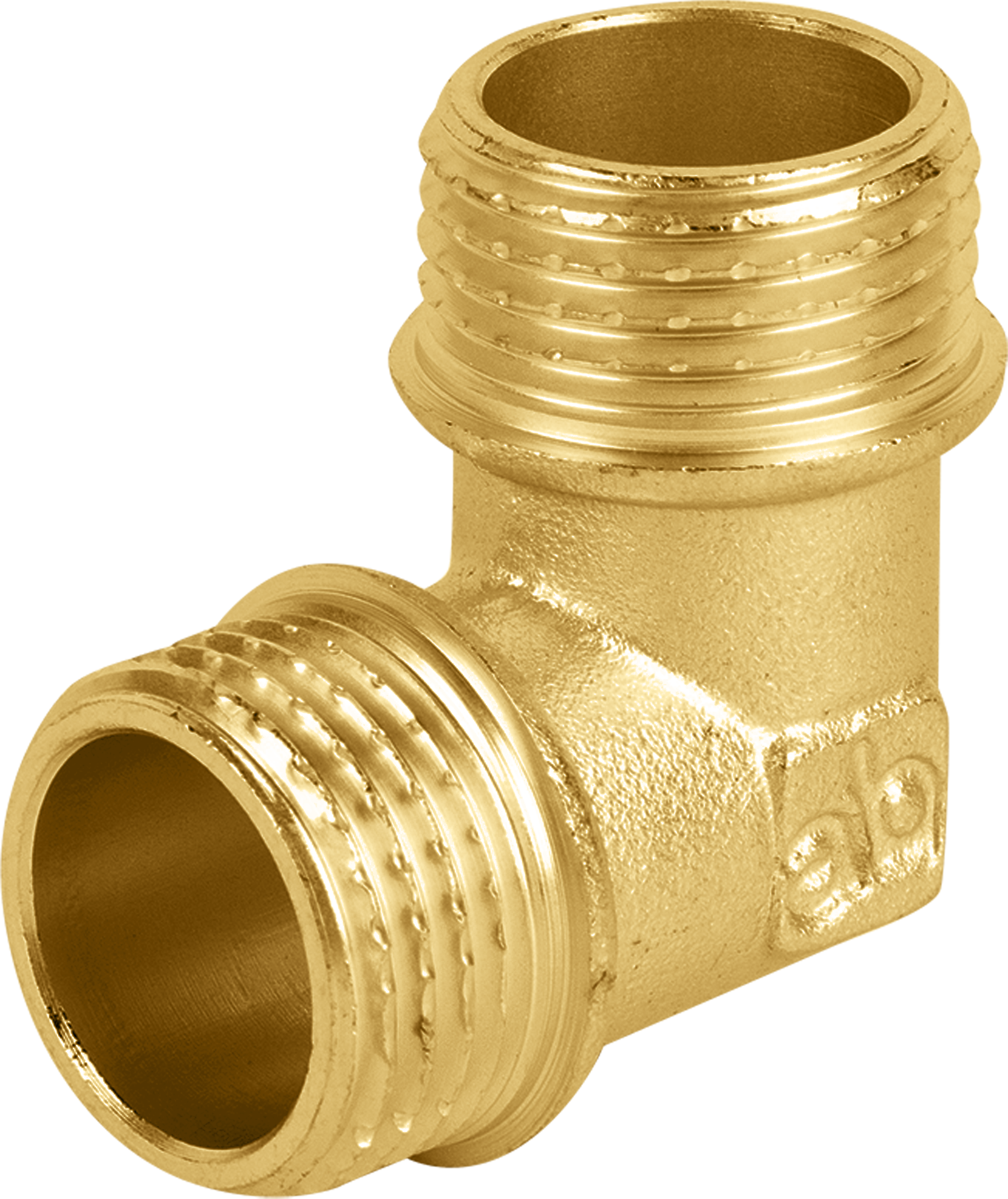 Изображение товара Угол 90 градусов Aquabeam латунь 1/2" наружная резьба для систем водоснабжения