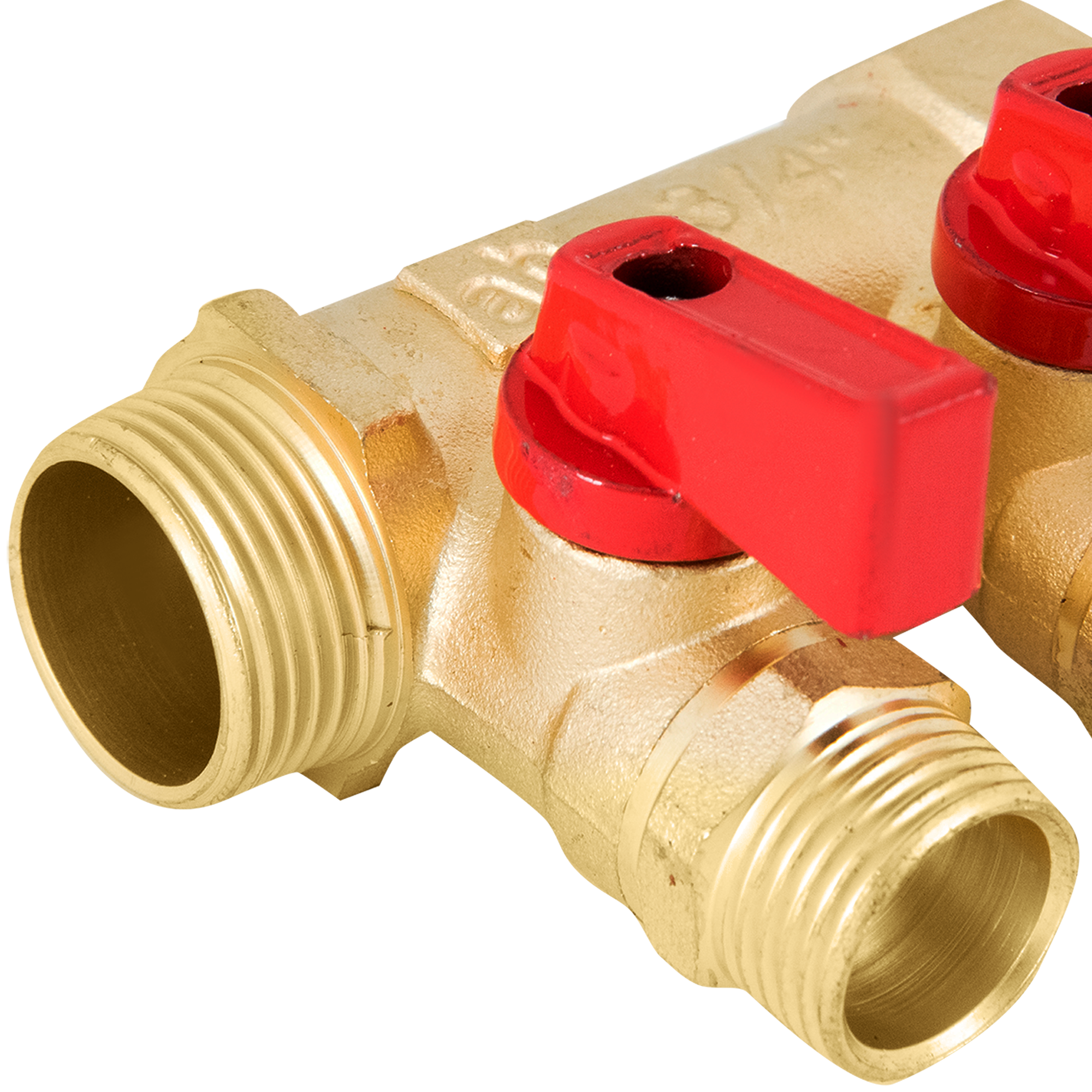 Коллектор Aquabeam на 2 выхода 3/4"x1/2" НР латунь - 1