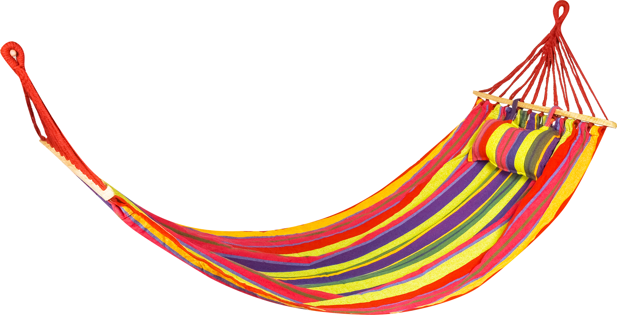 Изображение товара Гамак садовый с подушкой 100x200 см яркий для отдыха на улице