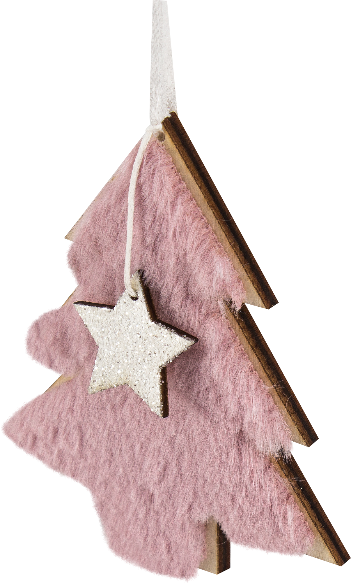 Изображение товара Украшение ёлочное «Ёлка», 11 см, цвет розовый