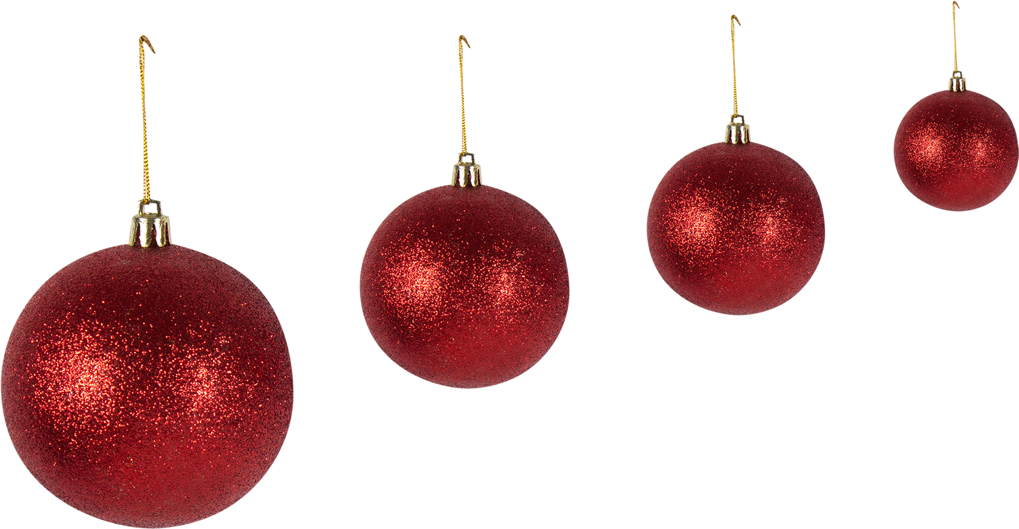 Изображение товара Набор ёлочных шаров 3-8 см цвет красный/золото, 46 шт.