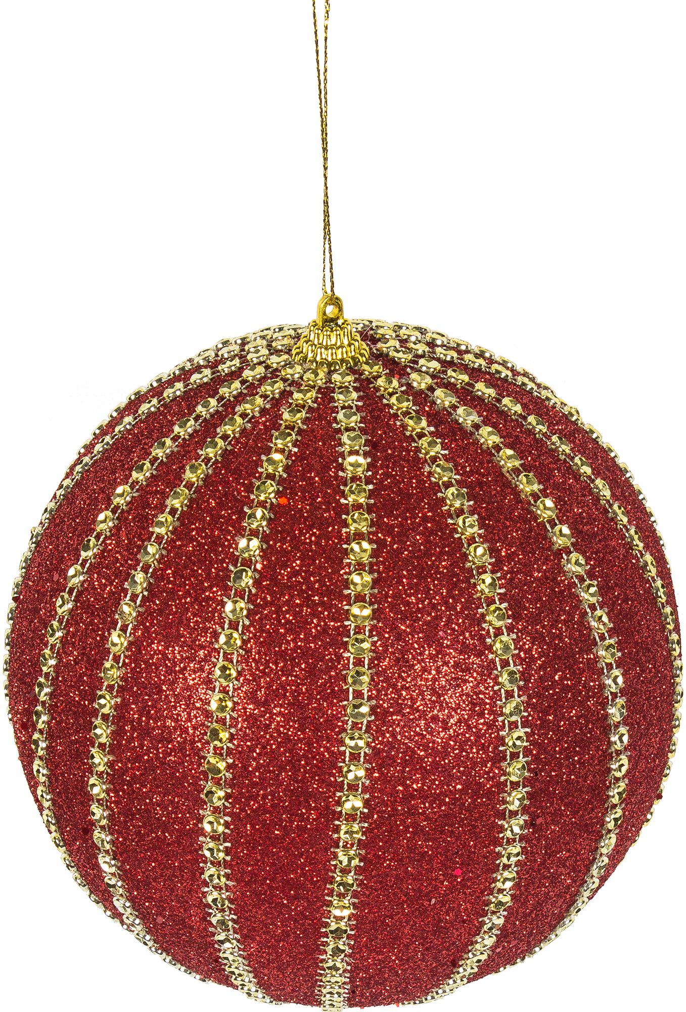 Изображение товара Ёлочный шар Christmas 15 см красный с блестками для новогоднего декора