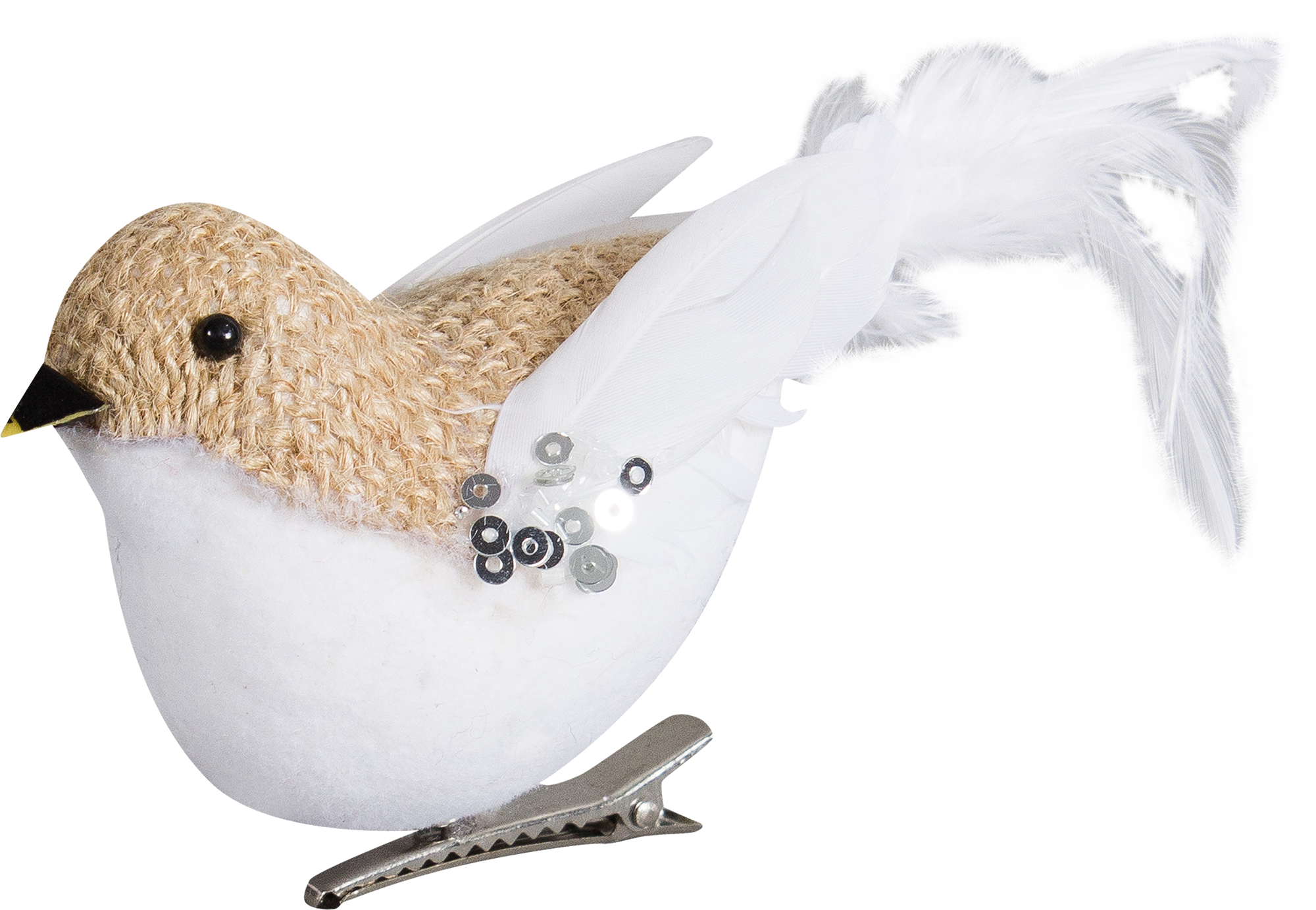 Изображение товара Ёлочная игрушка Птица Nature 8.5 см природный стиль для елки и декора