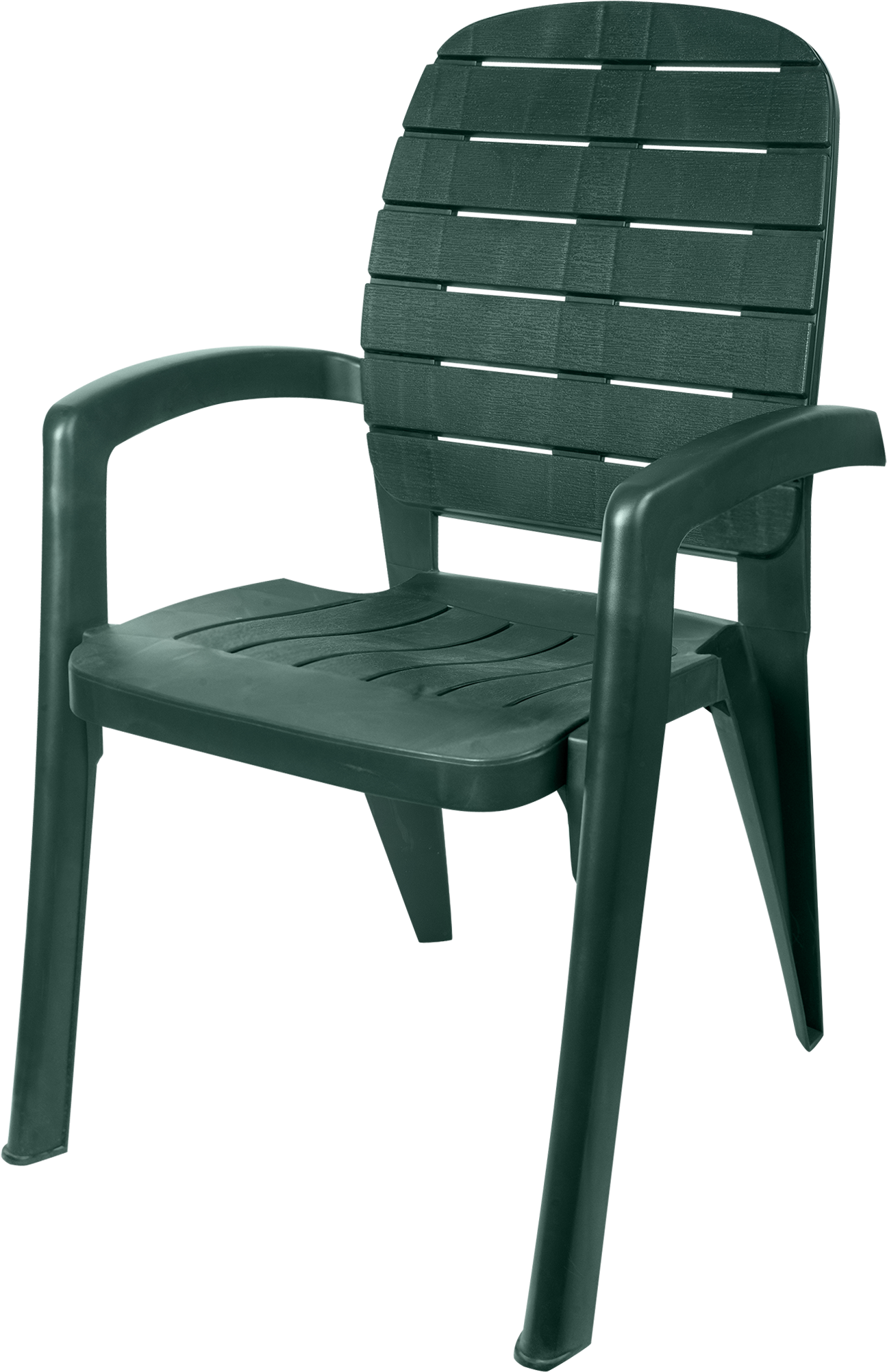 Изображение товара Кресло садовое Прованс зеленое из пластика с подлокотниками Россия