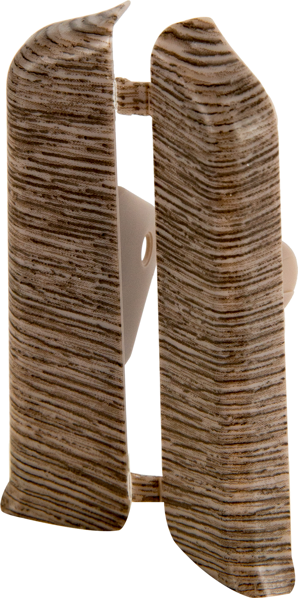 Заглушка для плинтуса левая и правая «Дуб макао», высота 80 мм