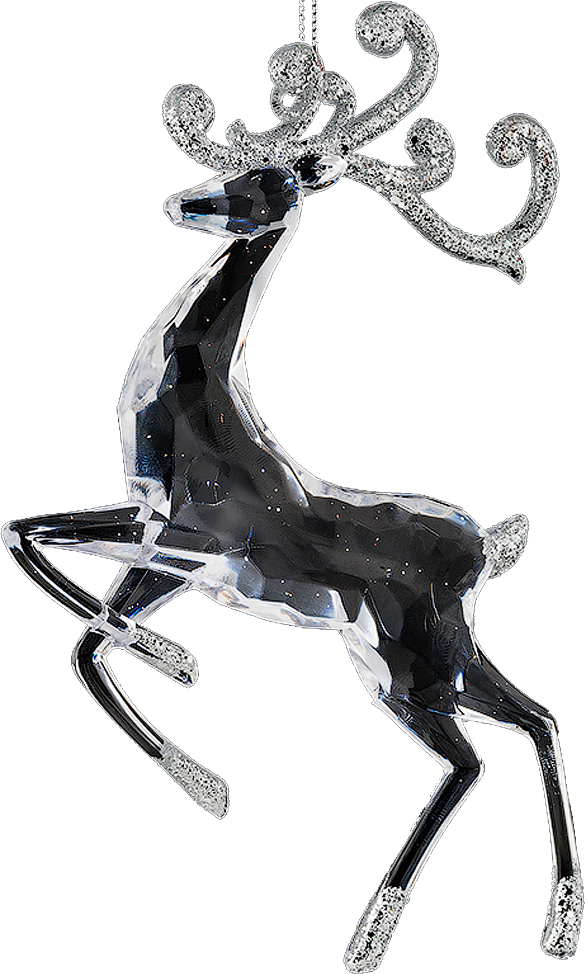 Изображение товара Ёлочное украшение Олень хрустальный 12 см пластик праздничный декор зимний сувенир
