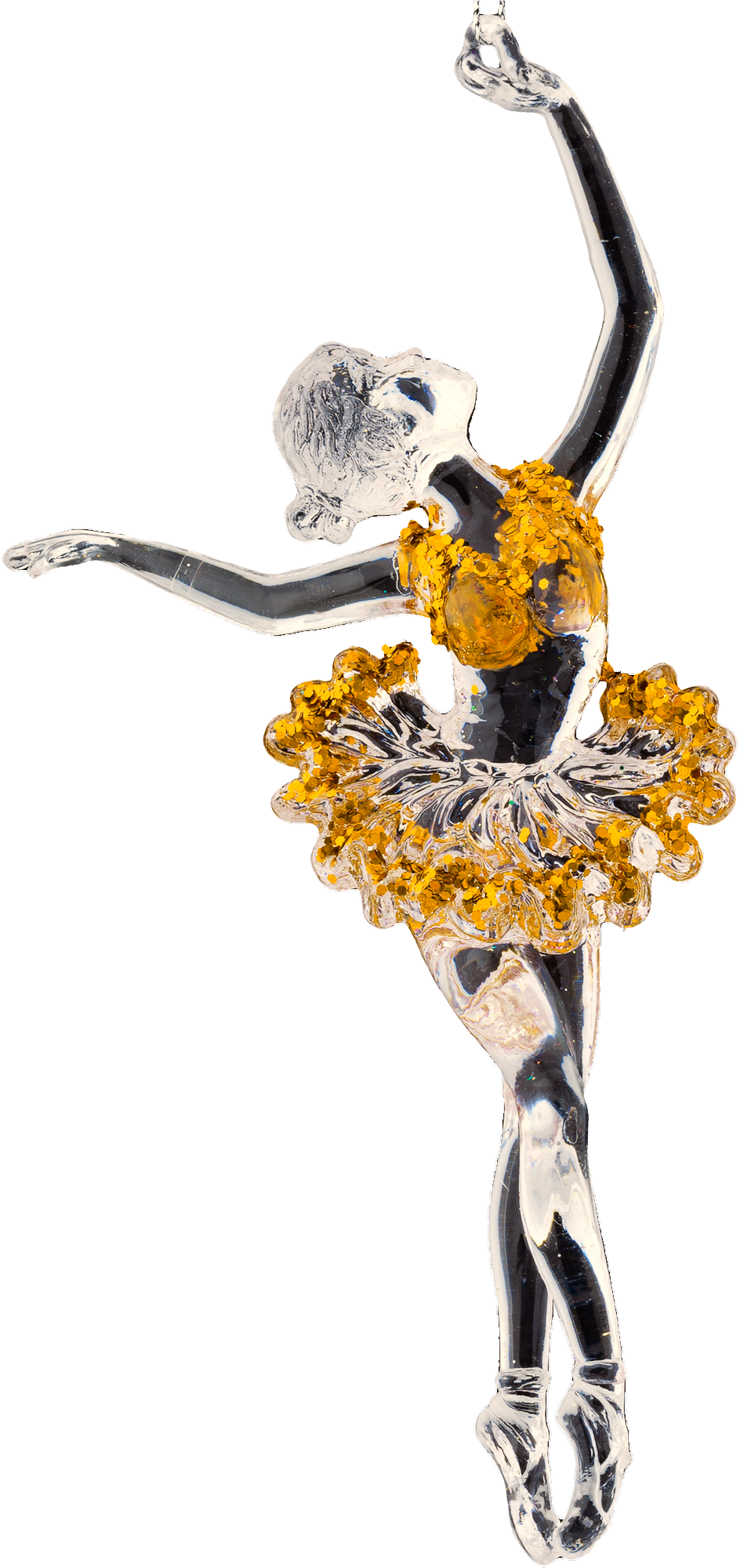 Изображение товара Ёлочное украшение Принцесса балета, 16 см, пластик, жёлтый