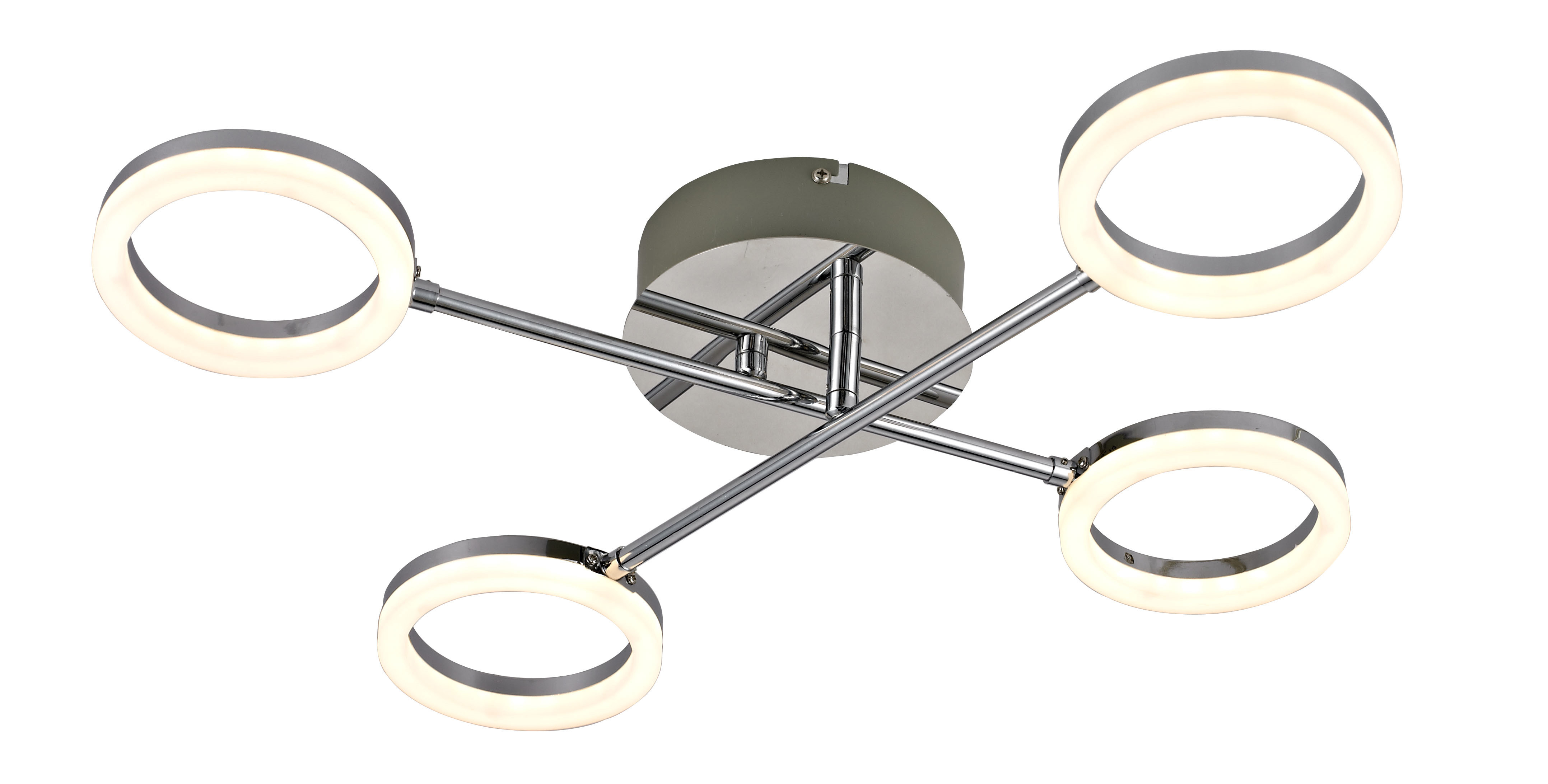 Изображение товара Светильник потолочный светодиодный Inspire «Iring», 8 м2, теплый белый свет, цвет хром