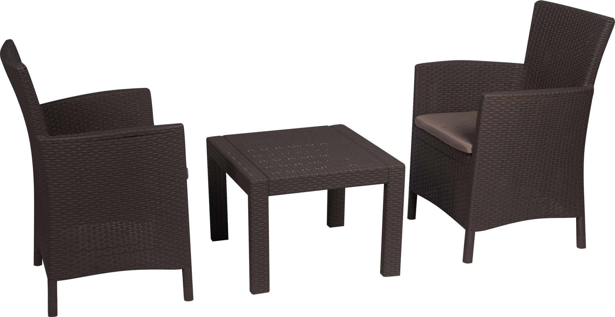 Изображение товара Набор садовой мебели Keter Rosario полиротанг капучино стол и 2 кресла