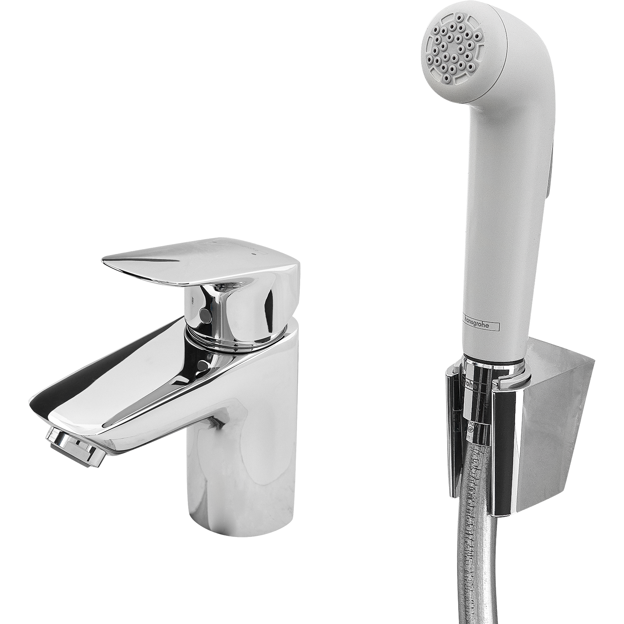 Изображение товара Смеситель для раковины Hansgrohe Logis однорычажный с гигиеническим душем цвет хром