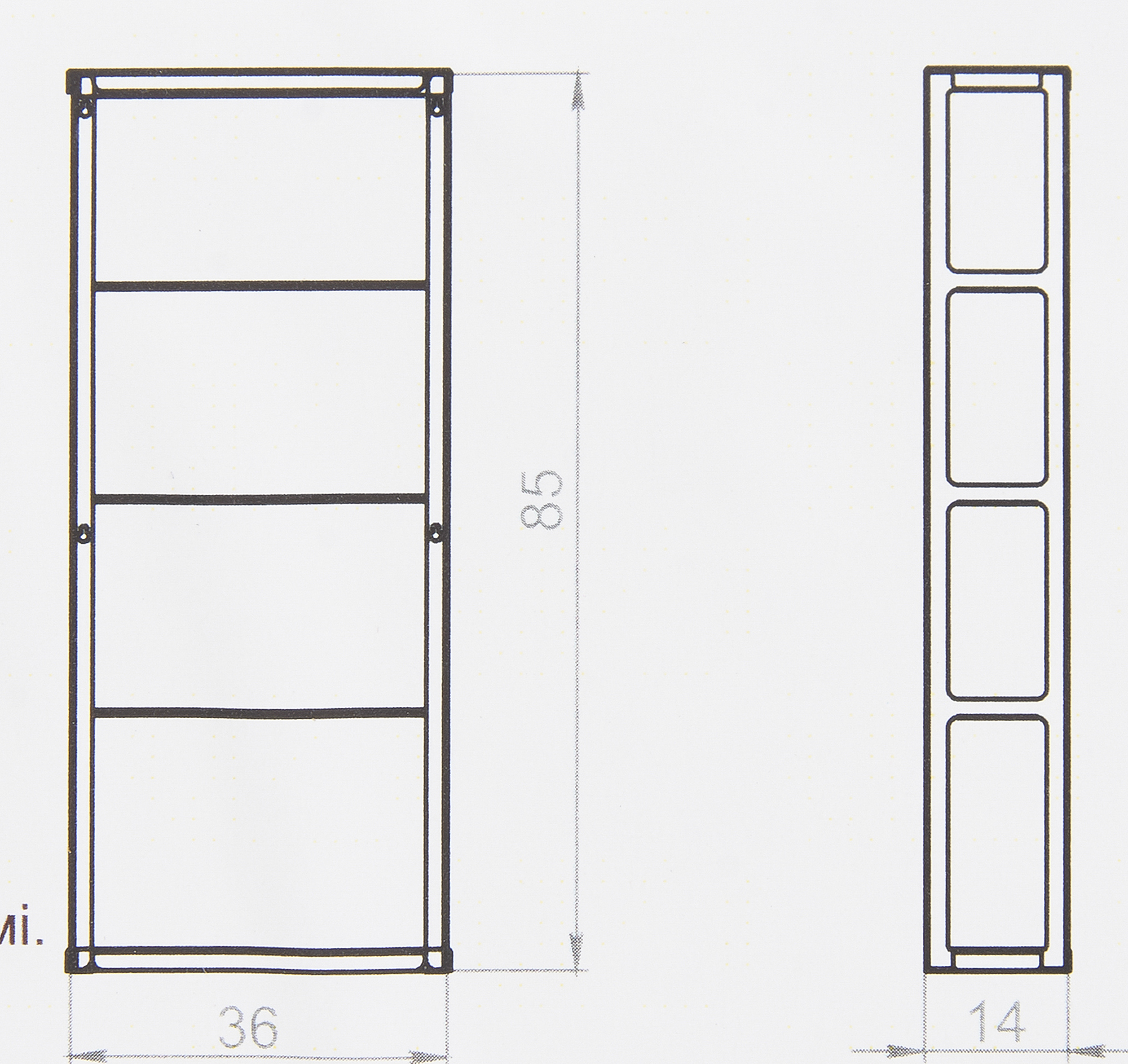 Стеллаж для ванной Март Ferro 36x85 см цвет чёрный - 11