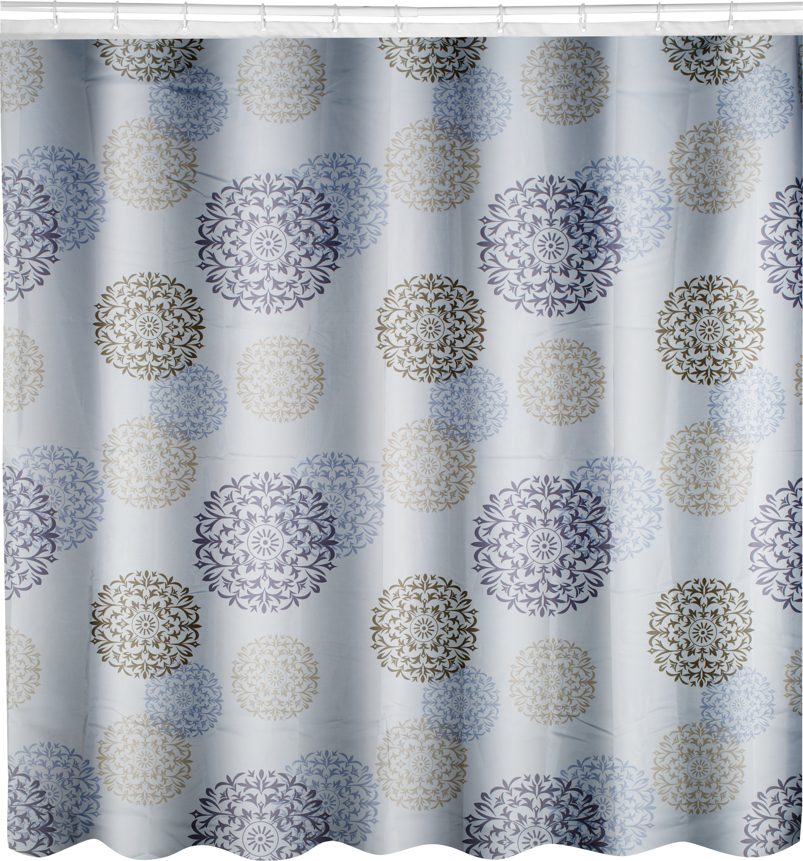 Изображение товара Штора для ванной комнаты «Лэйс» 180x180 см цвет белый