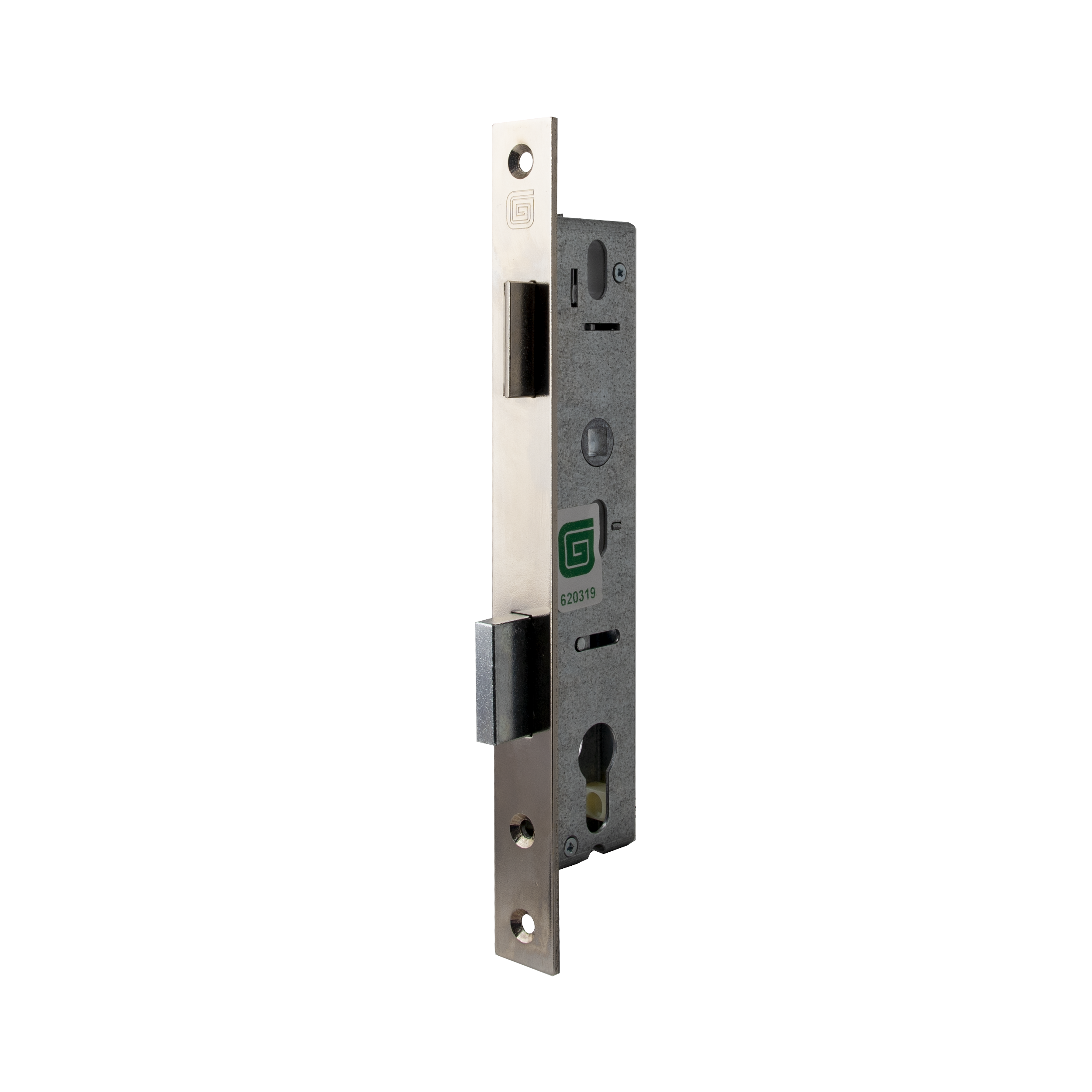 Замок врезной Гардиан Profi 25.11.24 с защелкой, цвет хром