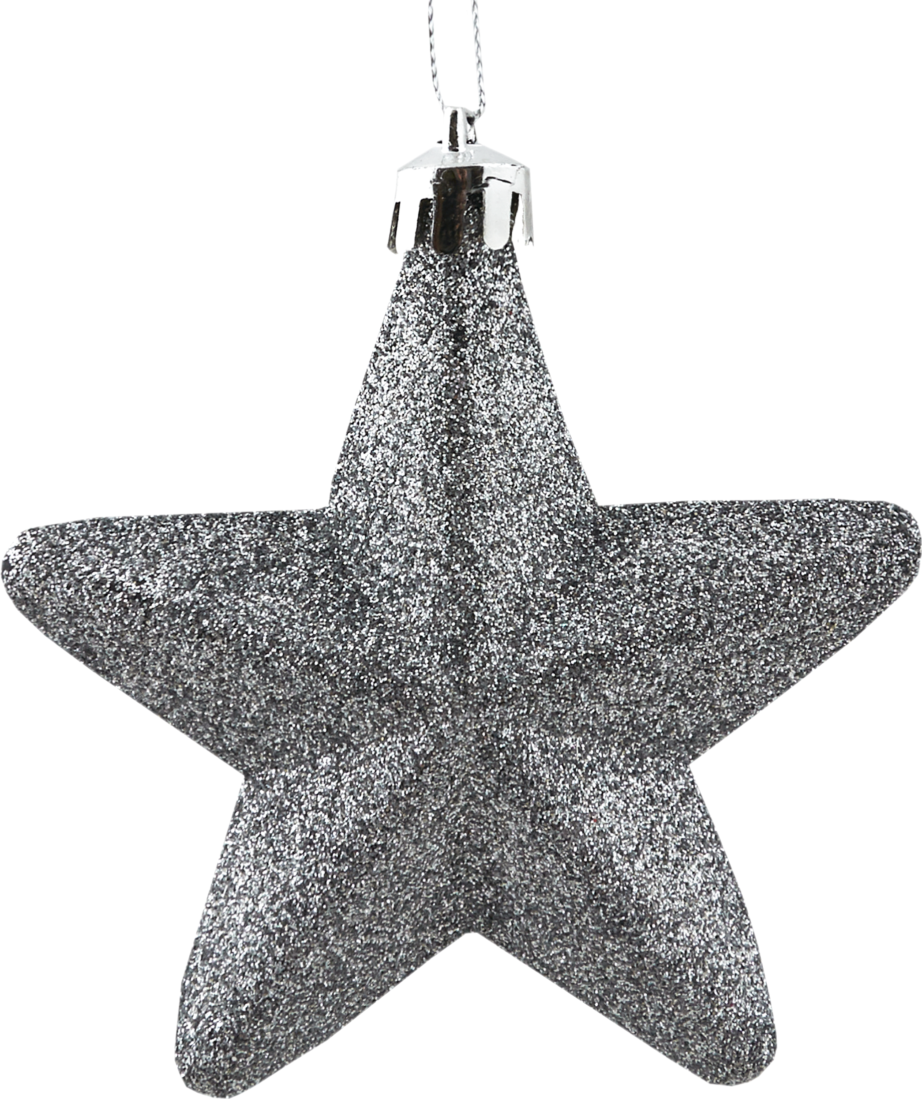 Изображение товара Набор ёлочных украшений "Звезда", 8 см, 3 шт, серебристые