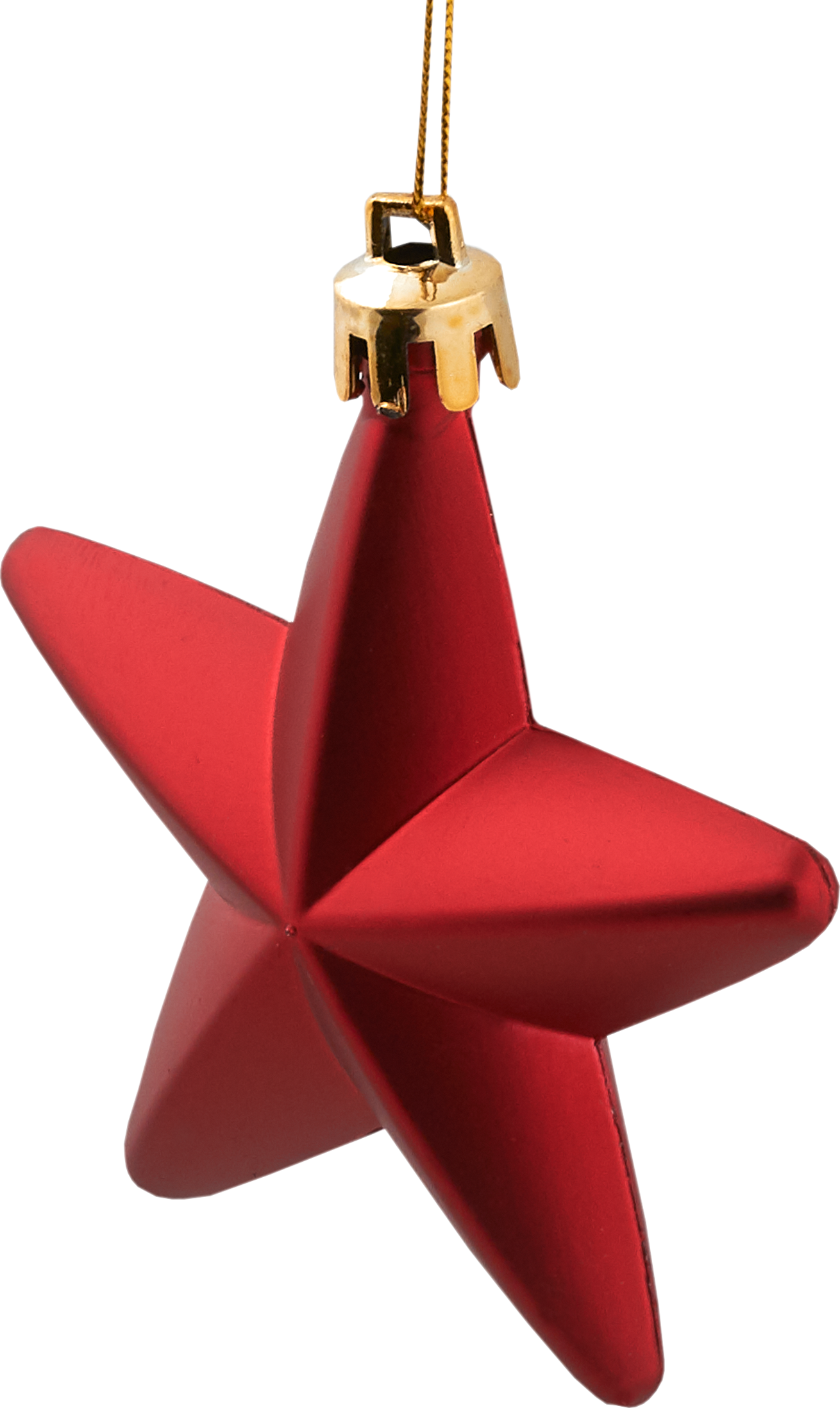 Изображение товара Набор ёлочных украшений «Звезда», 8 см, цвет красный, 3 шт.